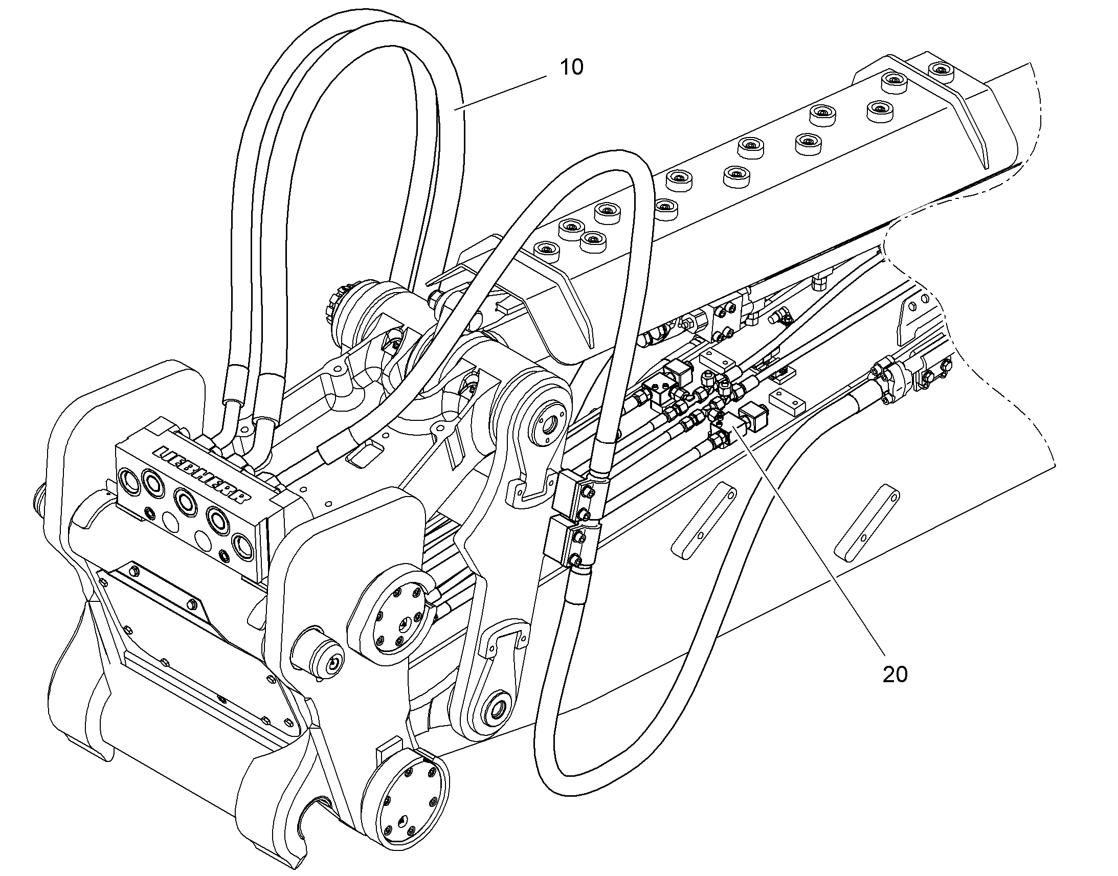 ПРОВОДКА МОНТАЖ AHS 12424080 LIEBHERR