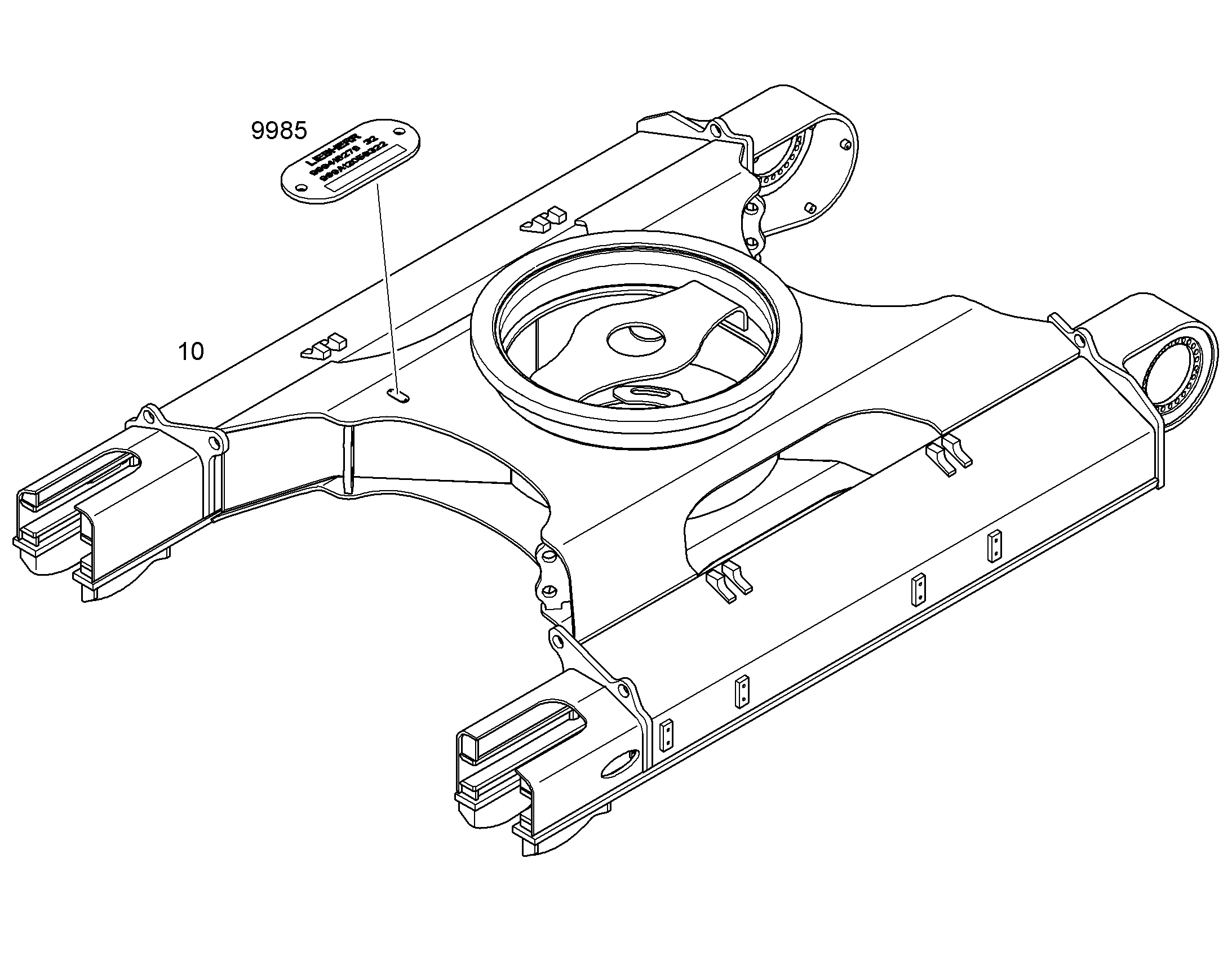 UNDERCARRIAGE WELDED 12413847 LIEBHERR
