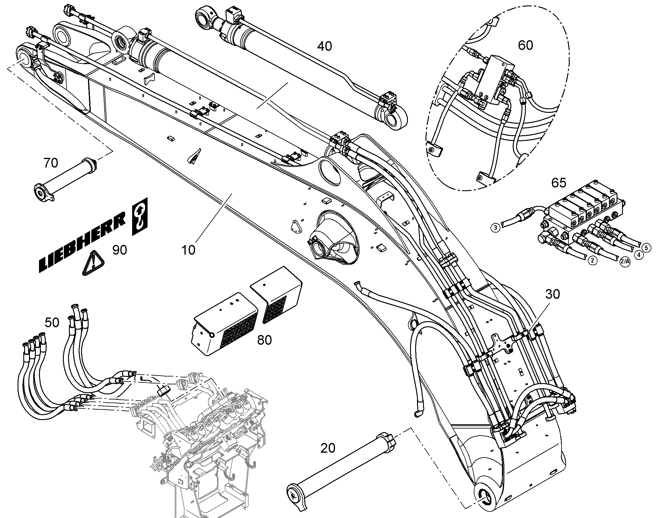 ДЕТАЛИ МОНТАЖНЫЕ ДЛЯ ОБОРУД. 10853124 LIEBHERR