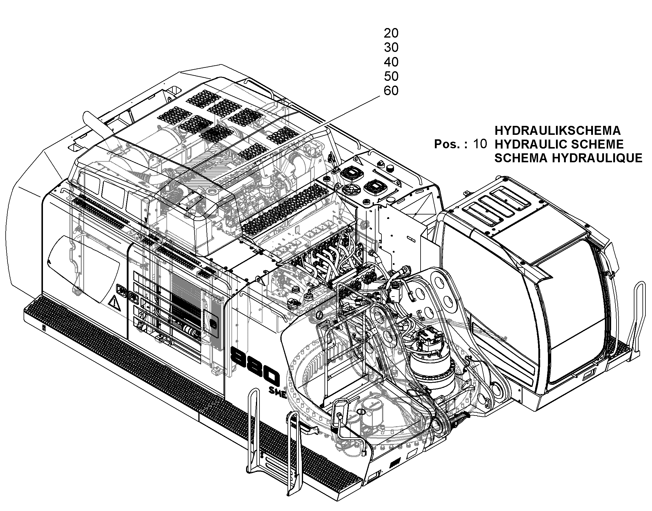 СХЕМА ГИДРАВЛИКИ 11456234 LIEBHERR