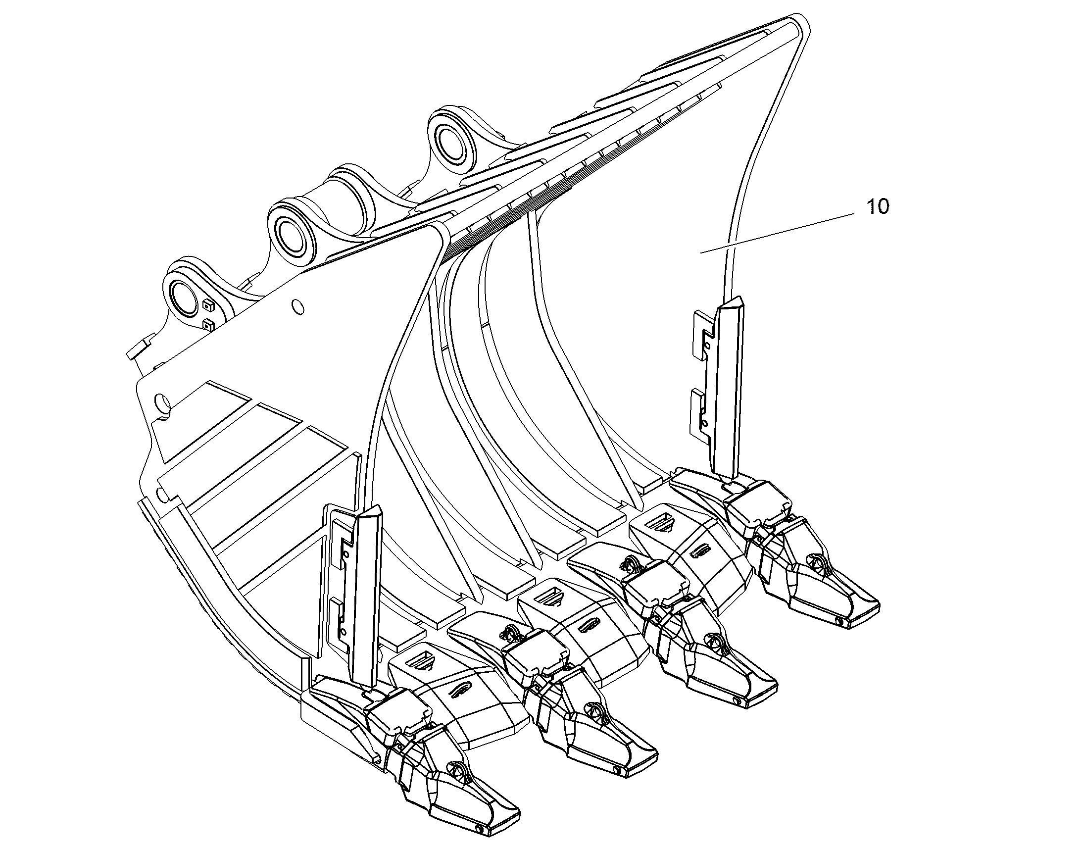 КОВШ ОТКИДНОЙ 2150mm 4,1m³ 12587065 LIEBHERR