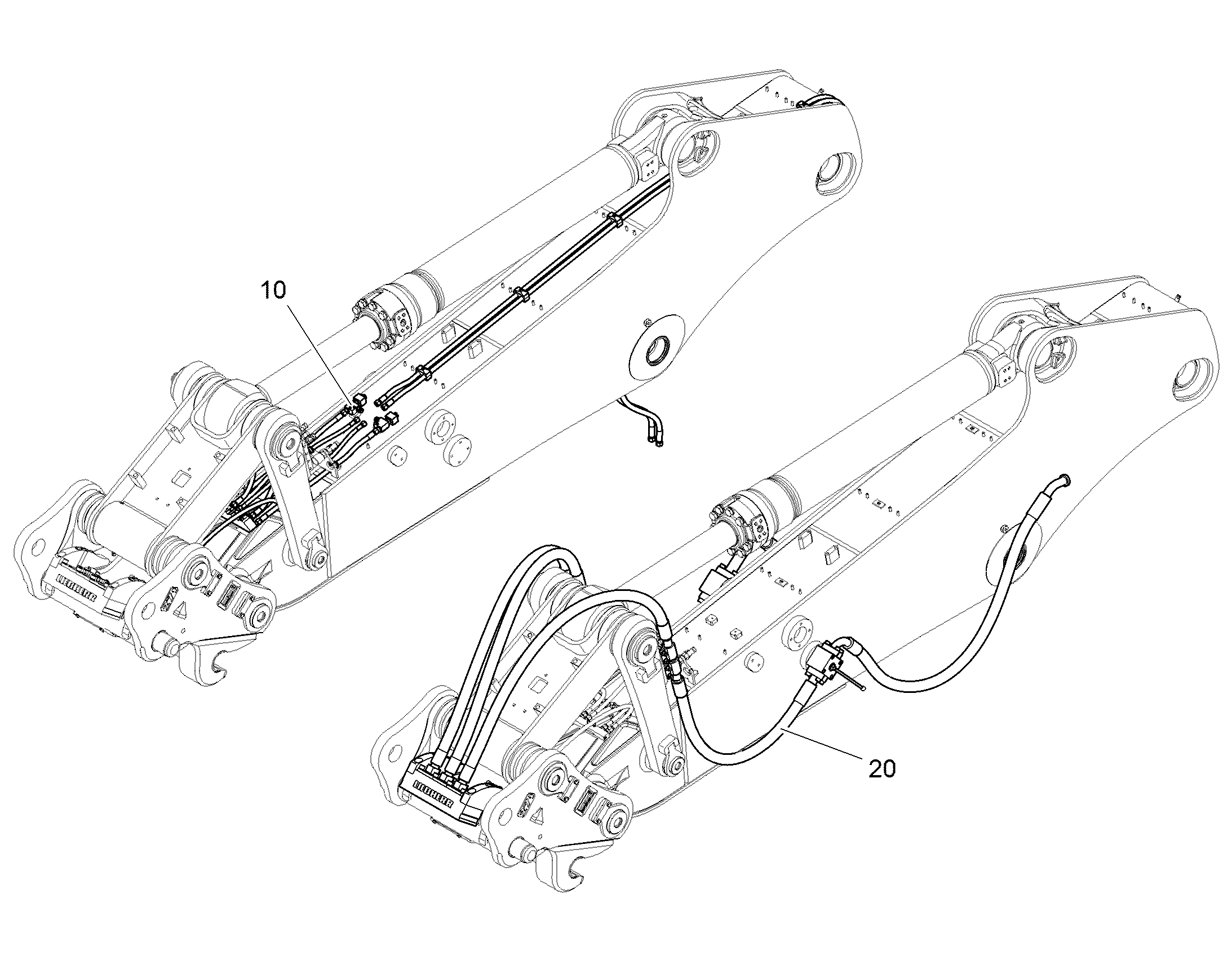 ПРОВОДКА МОНТАЖ AHS 10860832 LIEBHERR