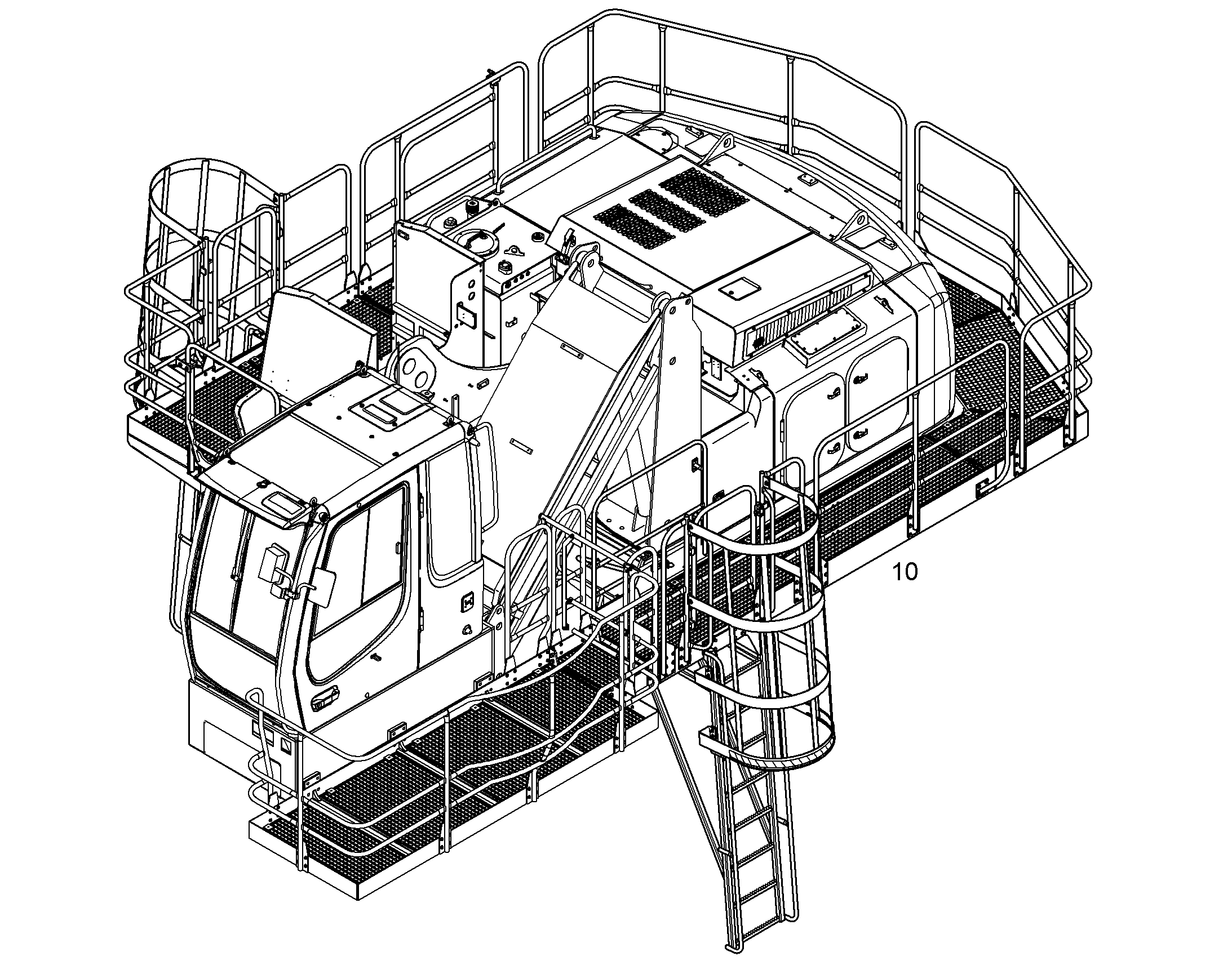 ЛЕСТ. С МОСТИКОМ ШИРОКАЯ 10858729 LIEBHERR