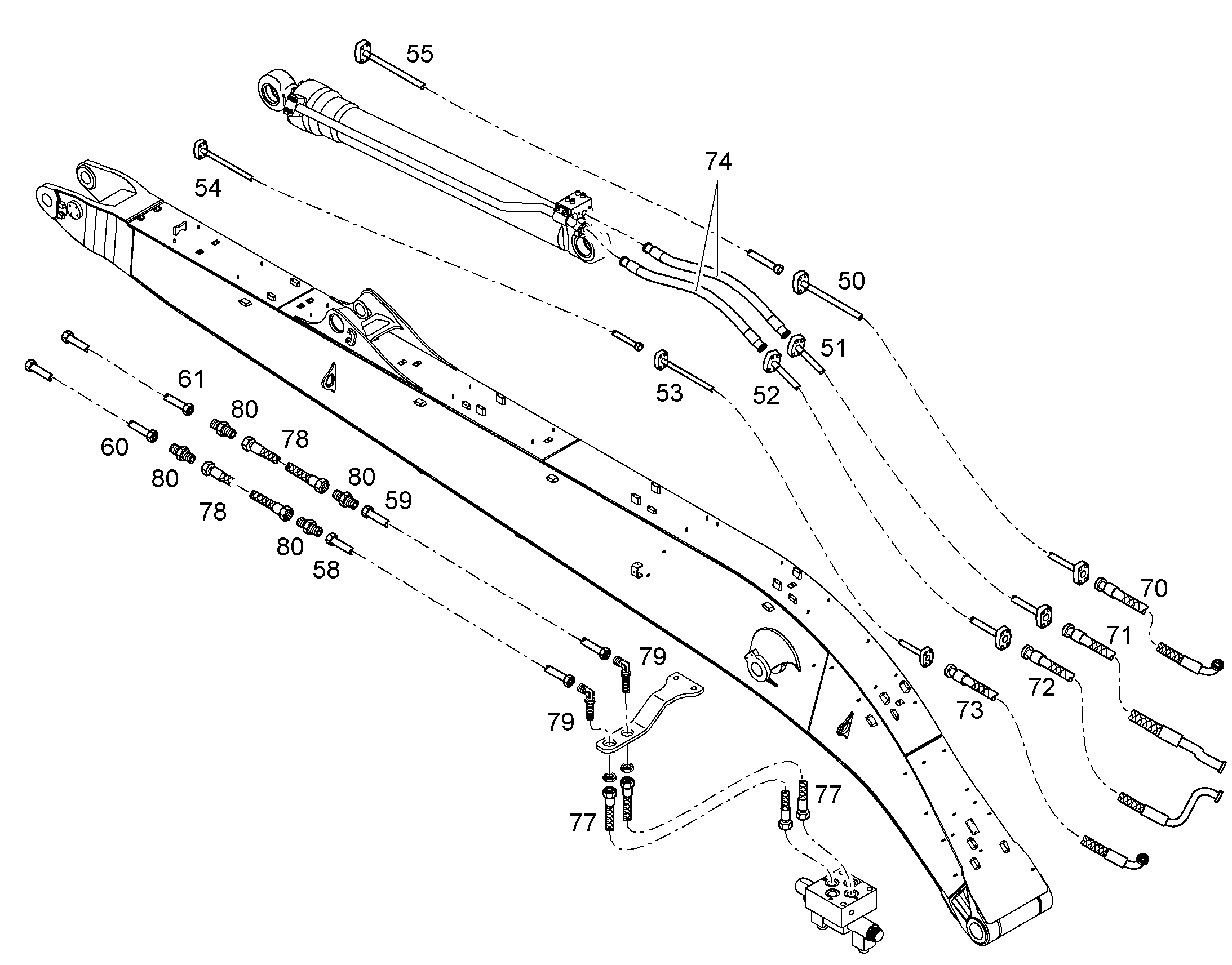 ТРУБА НАПОРНАЯ В СБОРЕ 10833508 LIEBHERR