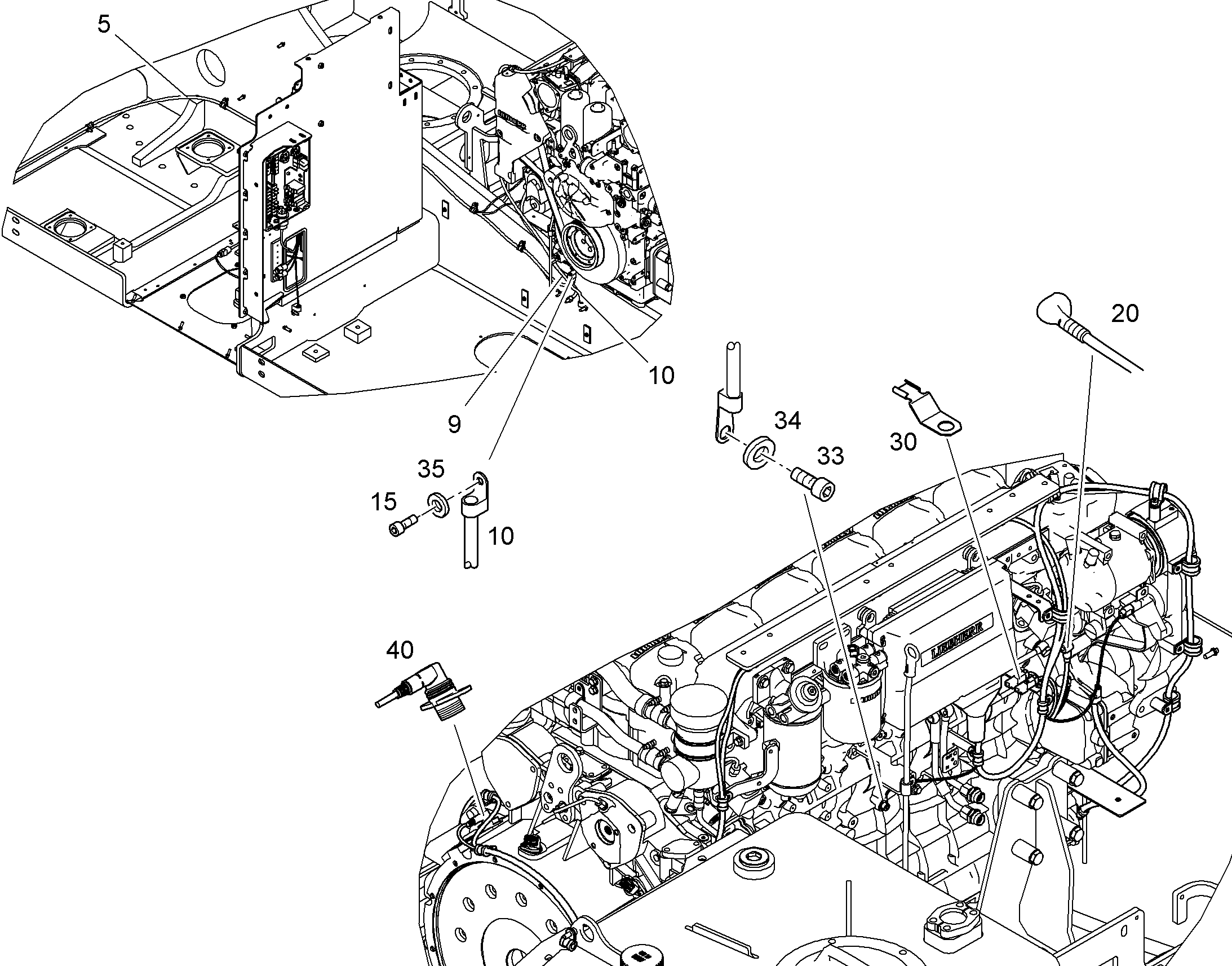 ЖГУТ КАБЕЛЕЙ ДВИГАТЕЛЬ 10849118 LIEBHERR