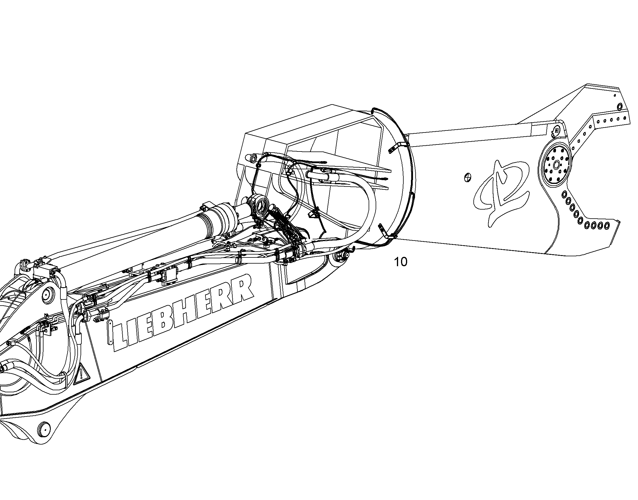 ТРУБОПРОВОД СМАЗКИ, МОНТАЖ MSD 2500R 11451988 LIEBHERR