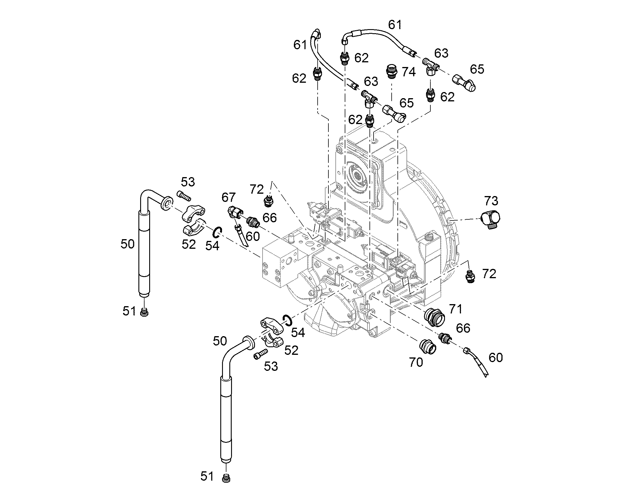 ШЛАНГ 25X500 11659045 LIEBHERR
