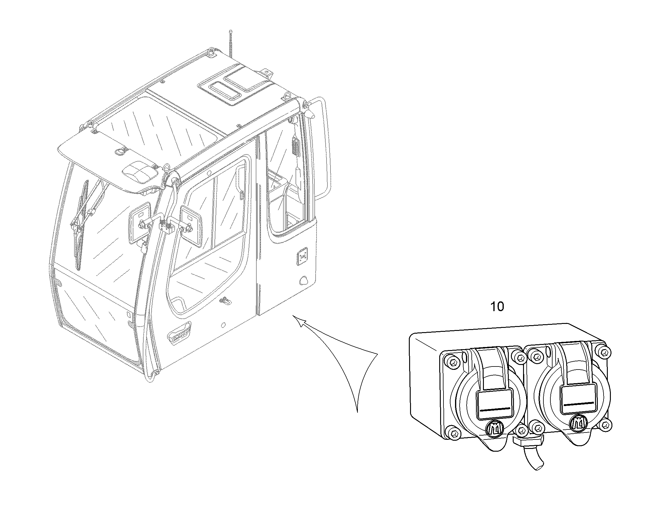 МОНТ.К-Т - ШТЕКЕР Д.ОБСЛ. 110V/16A 60HZ 10863471 LIEBHERR