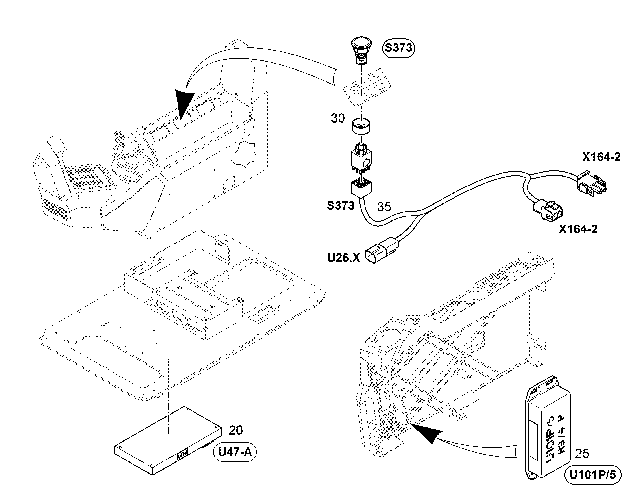 ПЕРЕКЛЮЧАТЕЛЬ В СБОРЕ S373 11462269 LIEBHERR