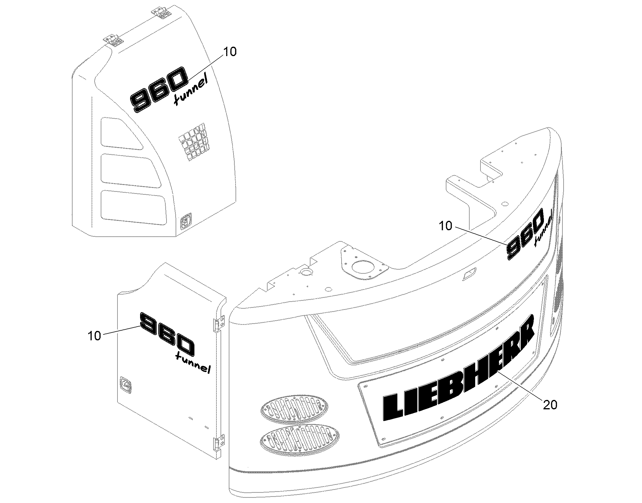 НАКЛЕЙКА 647mmX216mm 12829734 LIEBHERR