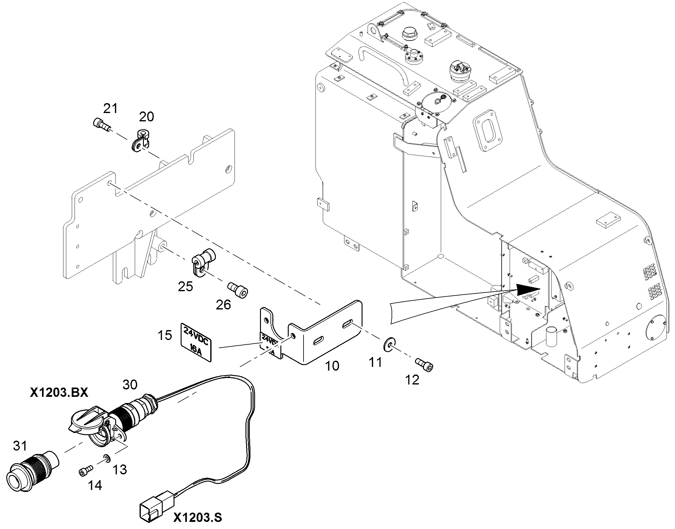 КОМПЛЕКТ КАБЕЛЕЙ W1203 11363467 LIEBHERR