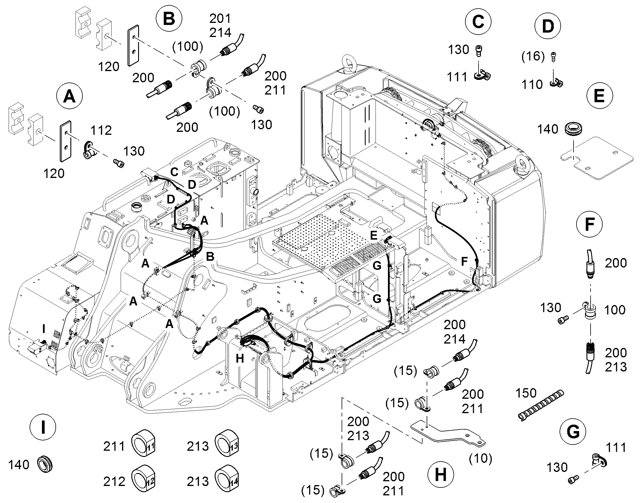 КАБЕЛЬ (ИЗ МЕТАЛЛА) CABL.TIES PE BK RoHS 5 2,5m M1 11839659 LIEBHERR