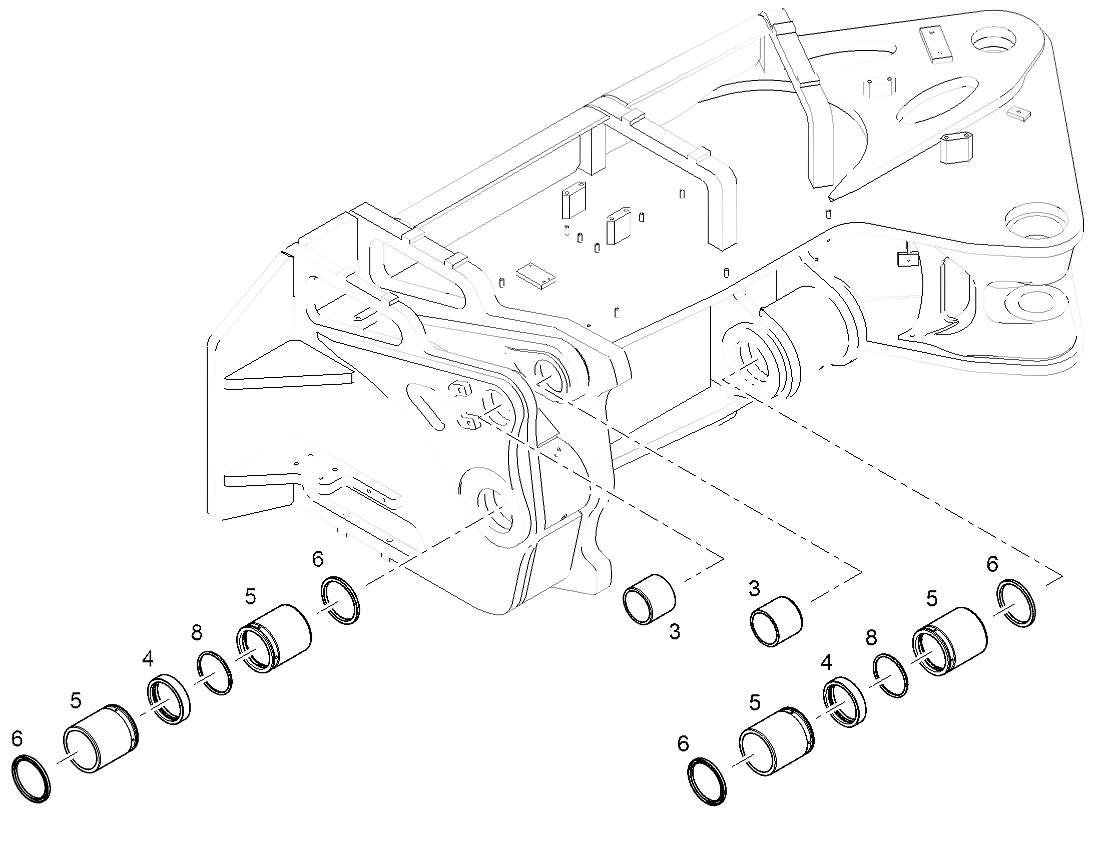 СТАЛЬНАЯ ВТУЛКА A2 100/120X130 12477475 LIEBHERR