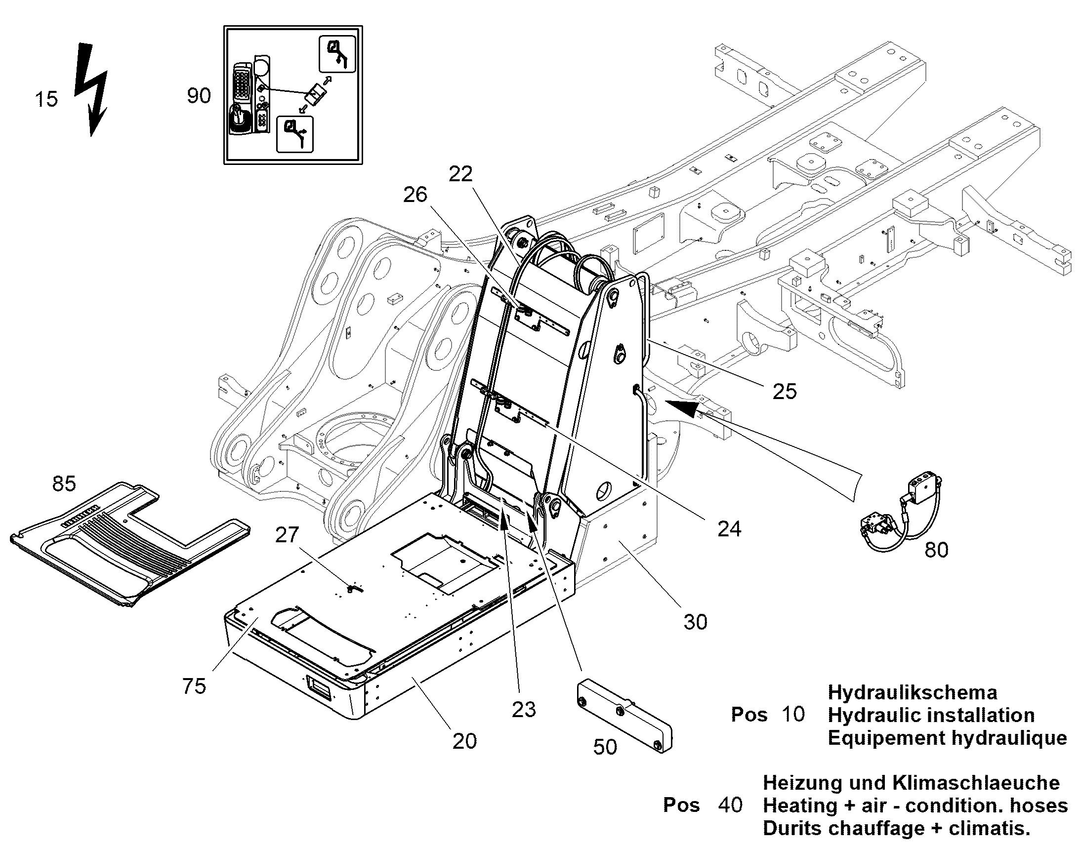 УДЛИНЕНИЕ, КОМПЛЕКТ КАБЕЛЕЙ 12834862 LIEBHERR