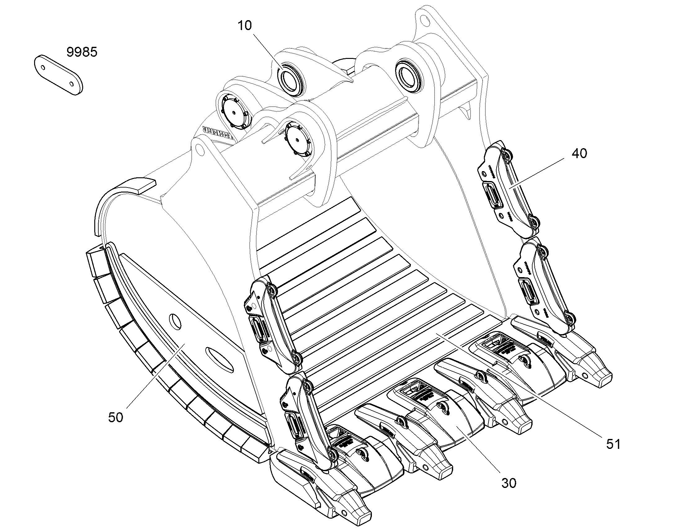 WEARING PART SET EXTERNAL HDV 11444985 LIEBHERR