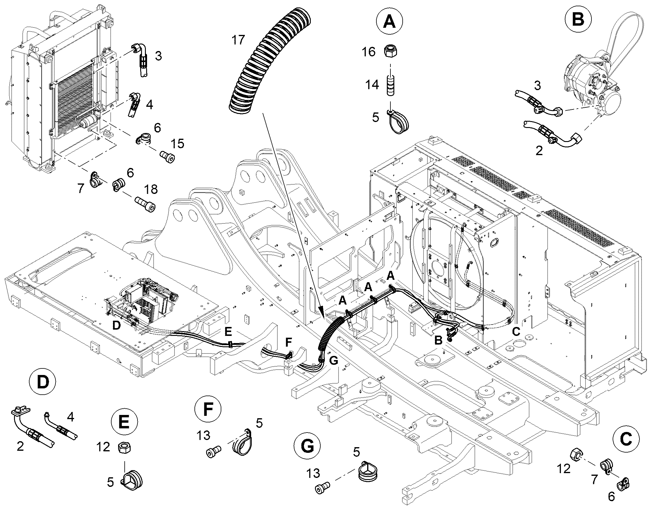 ШЛАНГ В СБОРЕ 12929596 LIEBHERR