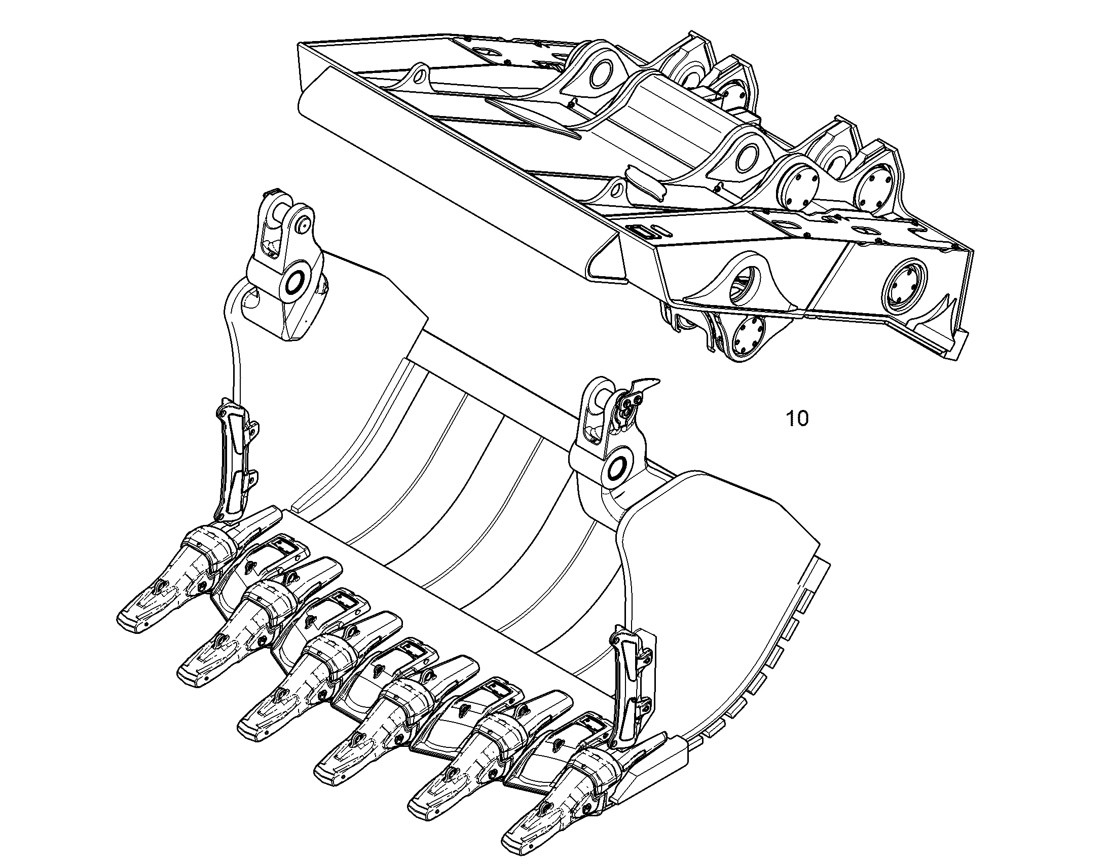 КОВШ ОТКИДНОЙ 2600MM 4,5M3 12562077 LIEBHERR