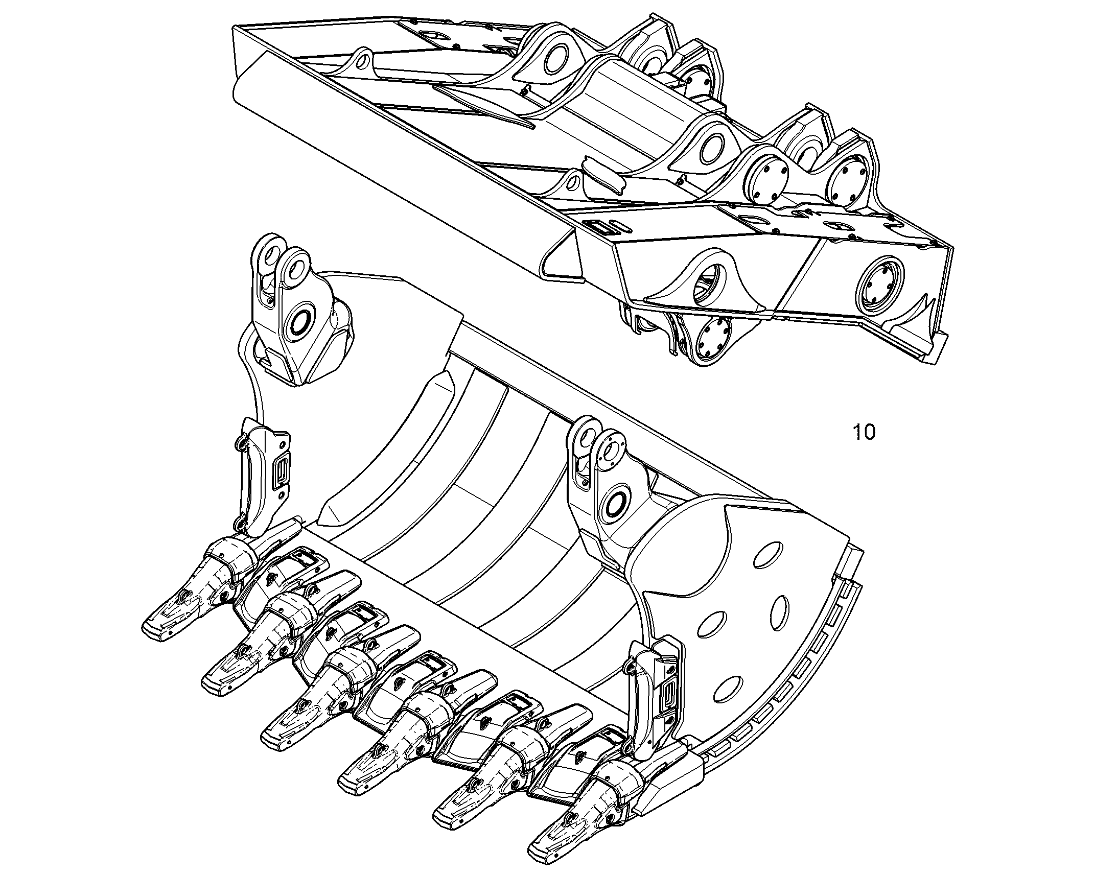 КОВШ ОТКИДНОЙ 2700MM 5,1M3 12557778 LIEBHERR