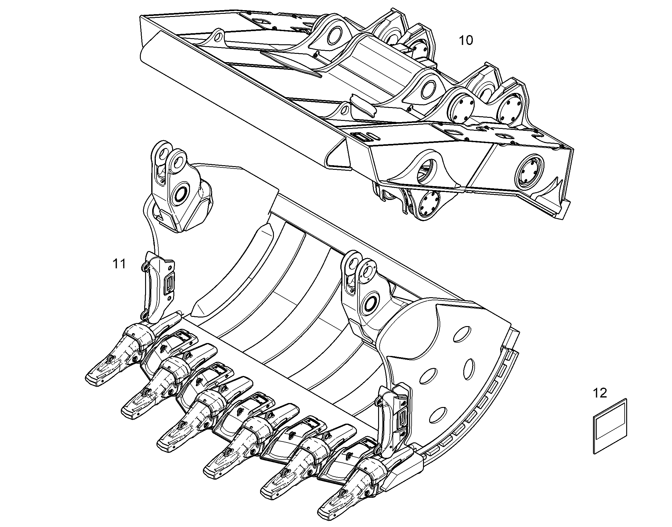КРЫШКА КОВША 2700MM 5,1M3 12557779 LIEBHERR
