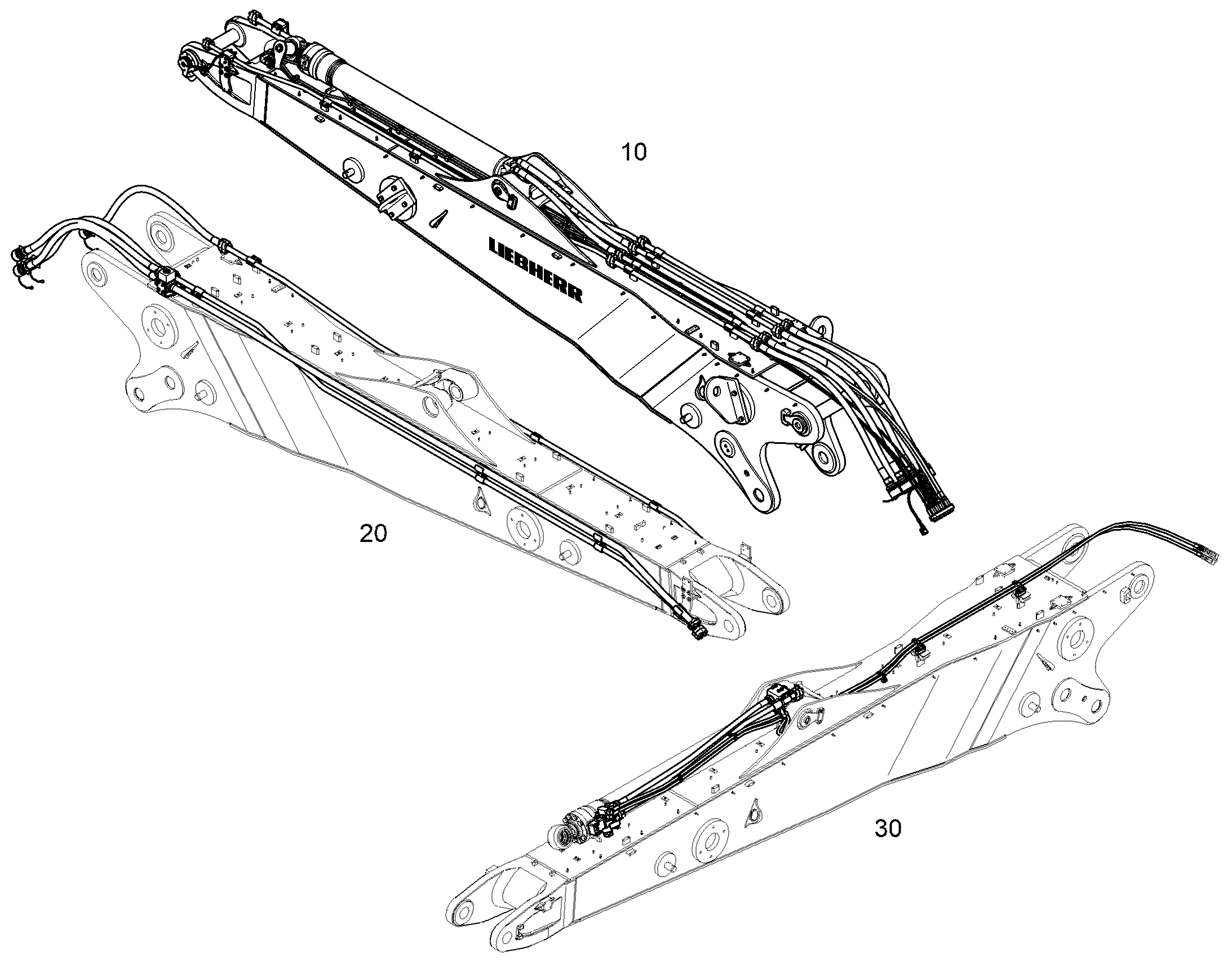 ПРОВОДКА МОНТАЖ AHS 12861009 LIEBHERR