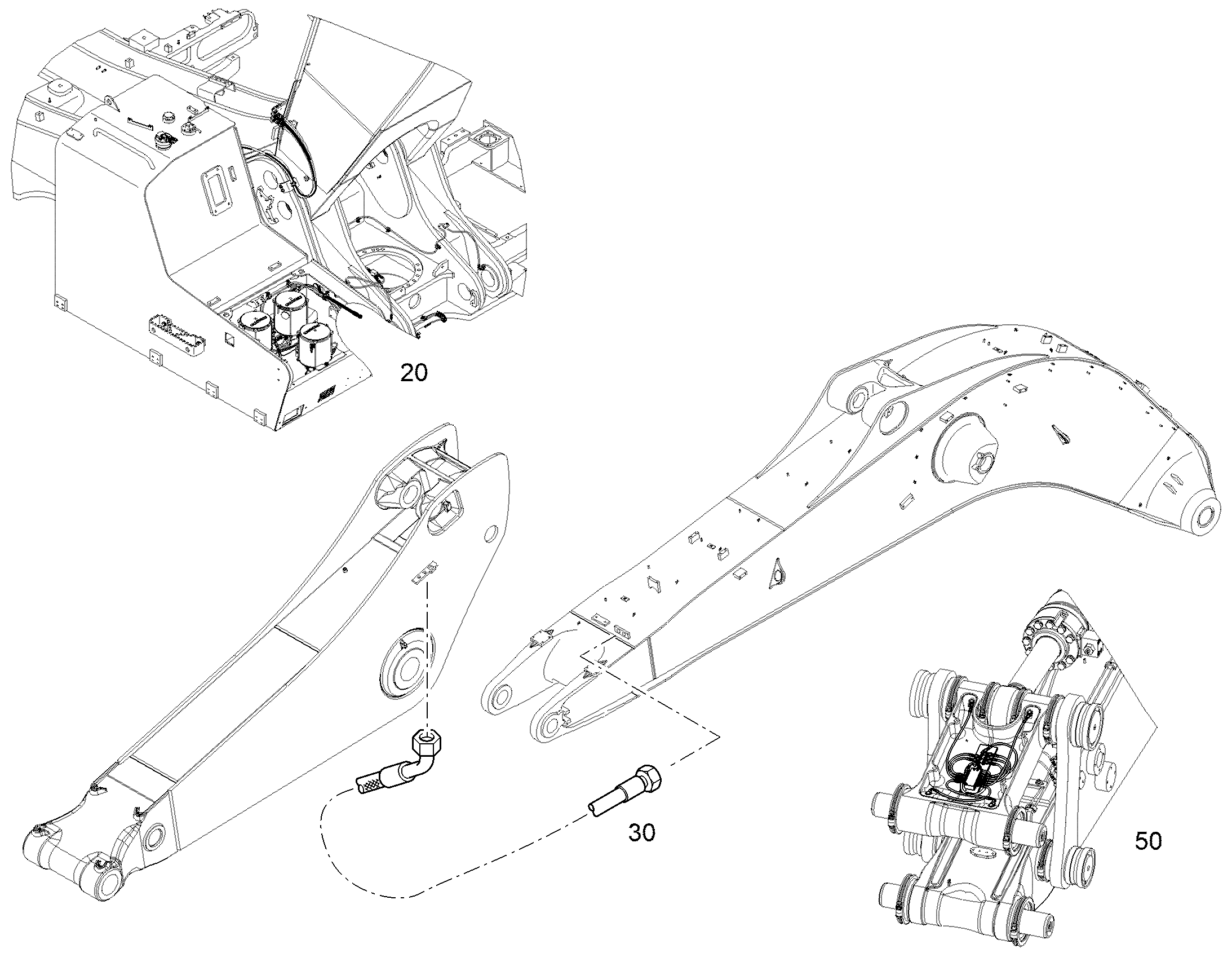 СМАЗОЧНЫЕ ЛИНИИ ДЛЯ НАКЛАДОК 12860834 LIEBHERR