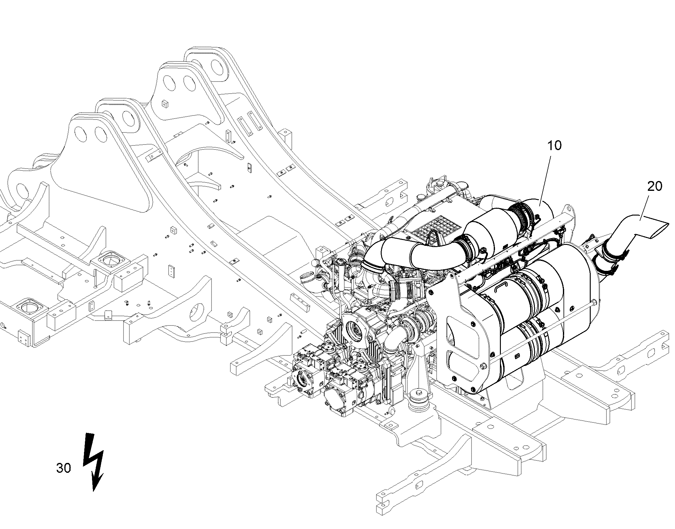 ГЛУШИТЕЛЬ УСТАНОВКА 12400368 LIEBHERR
