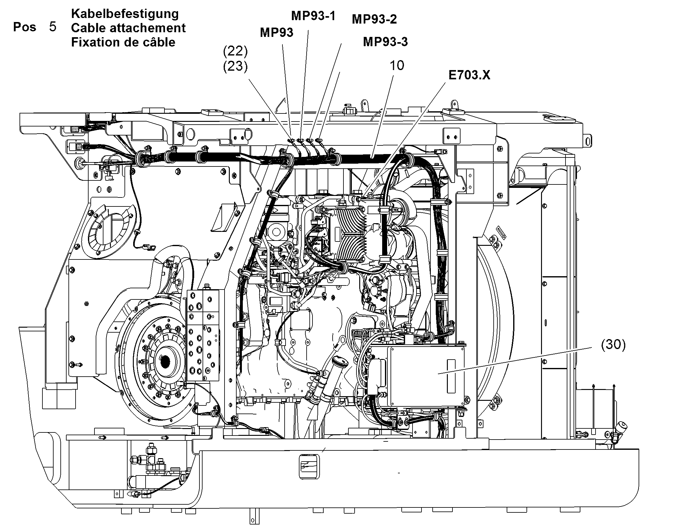 ЖГУТ КАБЕЛЕЙ ДВИГАТЕЛЬ W3 12938876 LIEBHERR