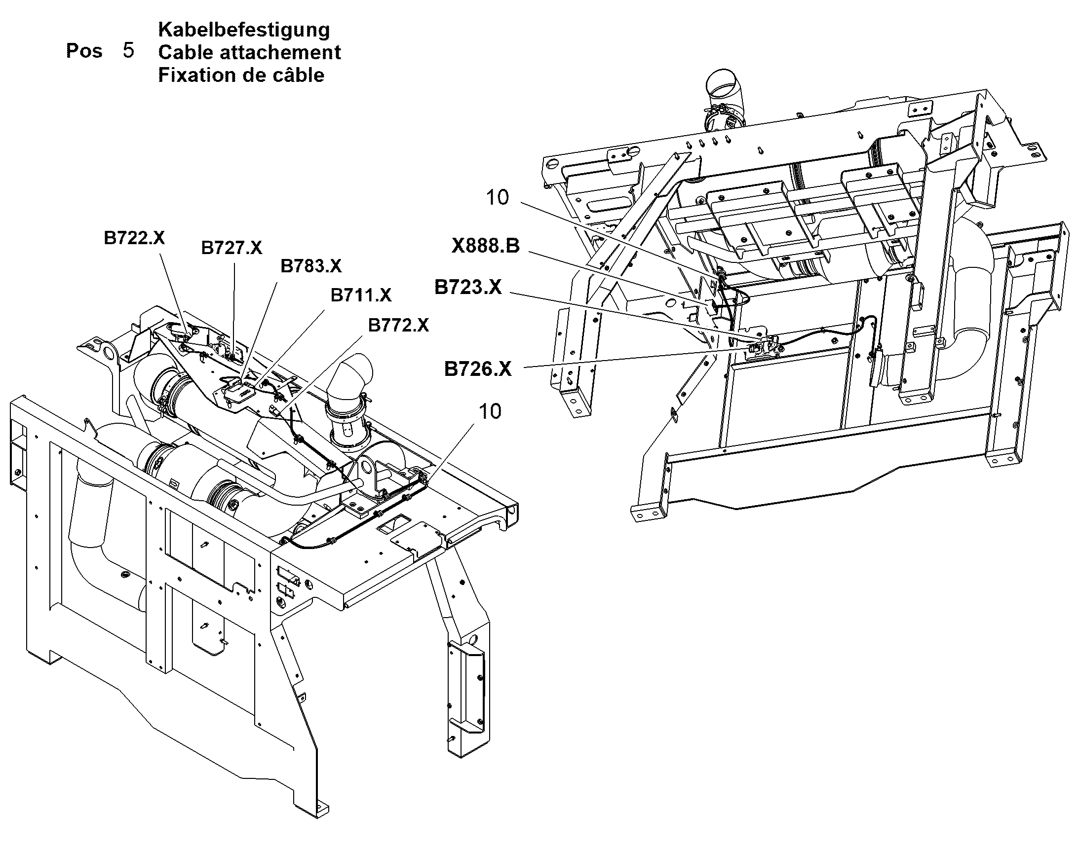 КРЕПЛЕНИЕ КАБЕЛЯ 12864184 LIEBHERR