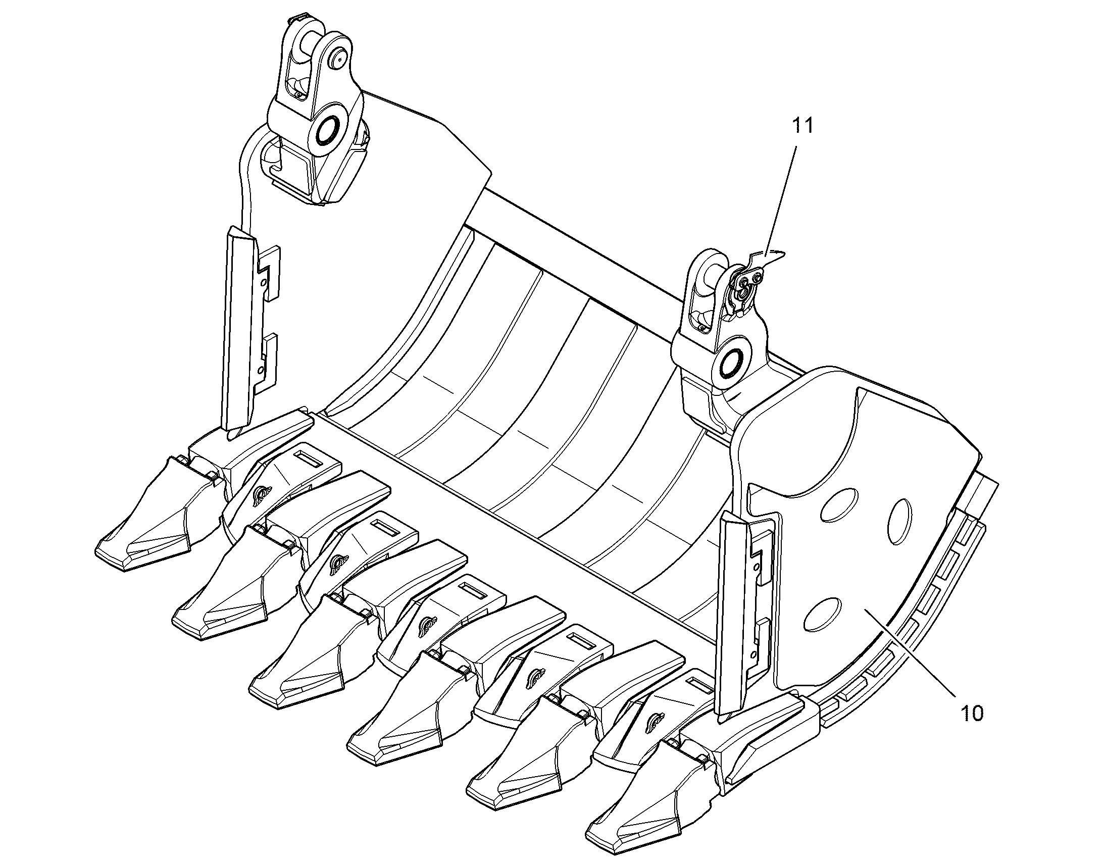 КРЫШКА КОВША 2600MM 4.5M3 12860589 LIEBHERR