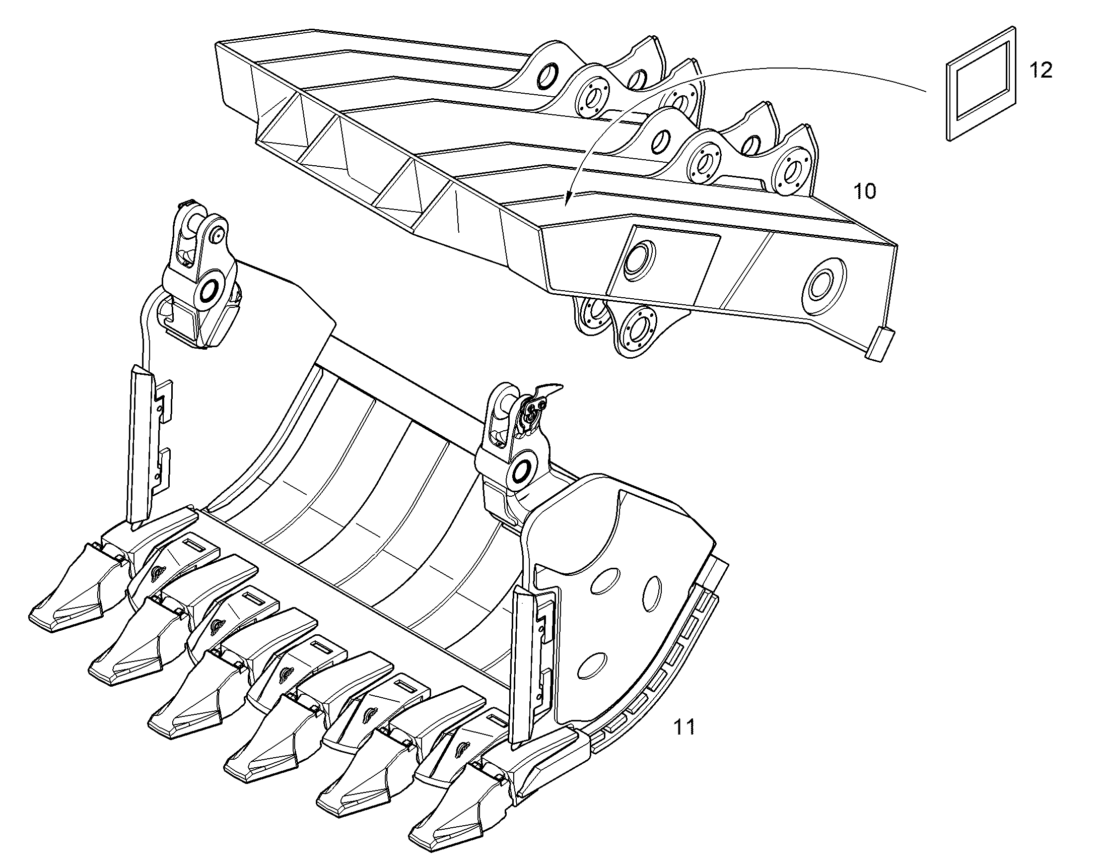 КРЫШКА КОВША 2600MM 4,5M3 12860588 LIEBHERR