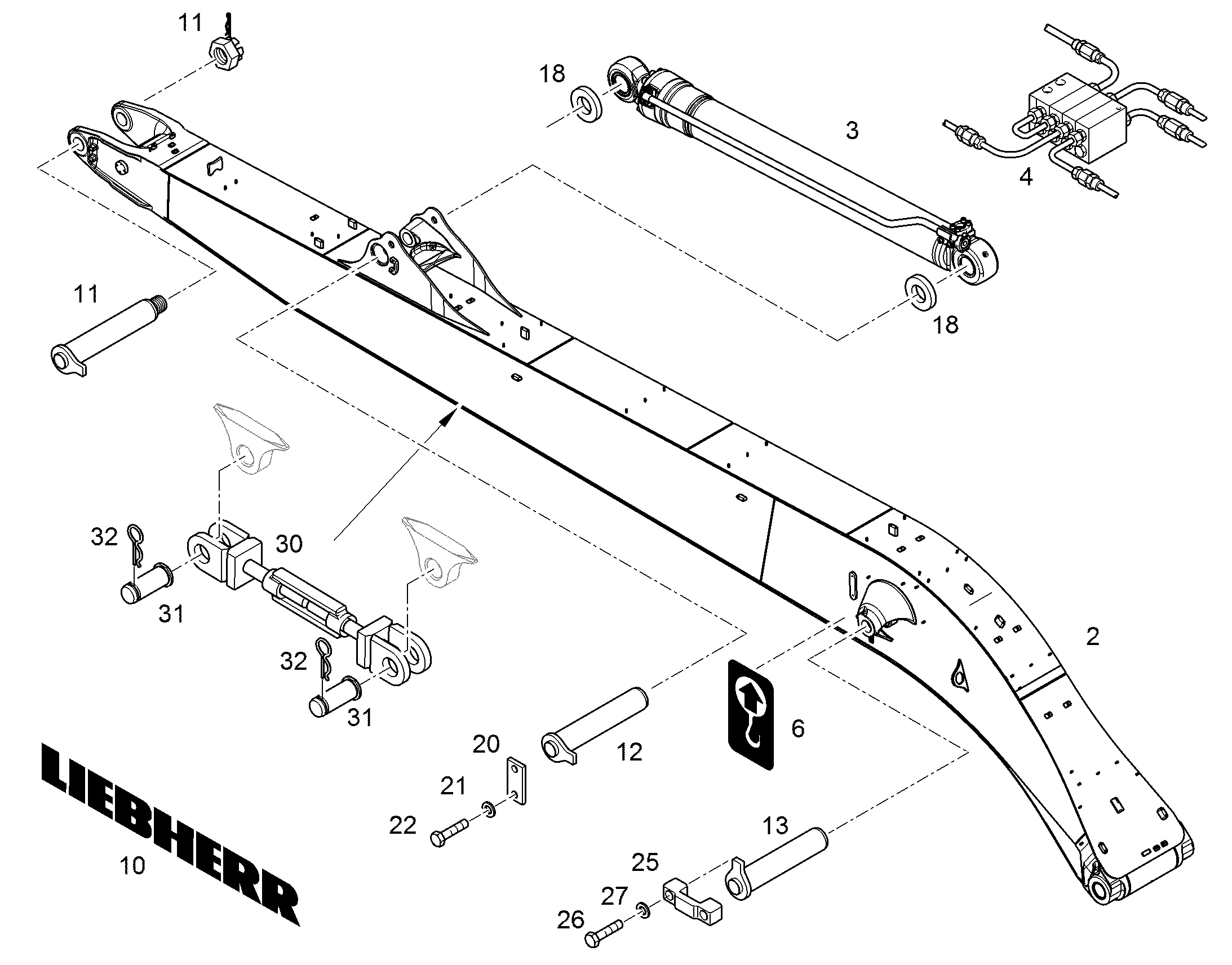 ГИДРОСХЕМА 11462433 LIEBHERR