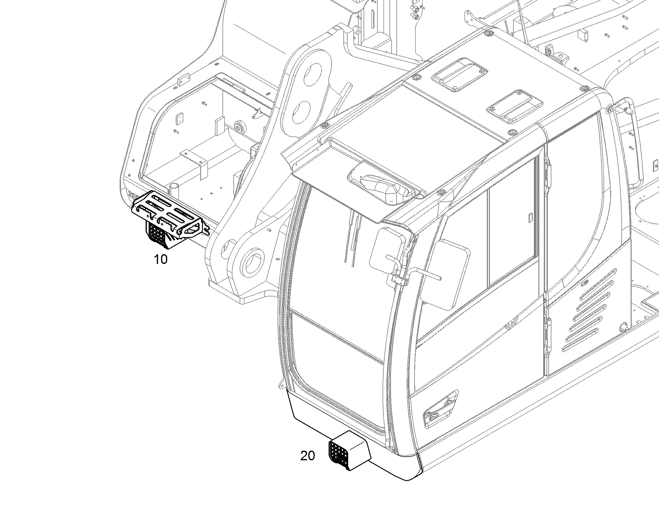 ДОПОЛН.СВЕТОДИОДН.ФАРА НА FOPS 11464815 LIEBHERR