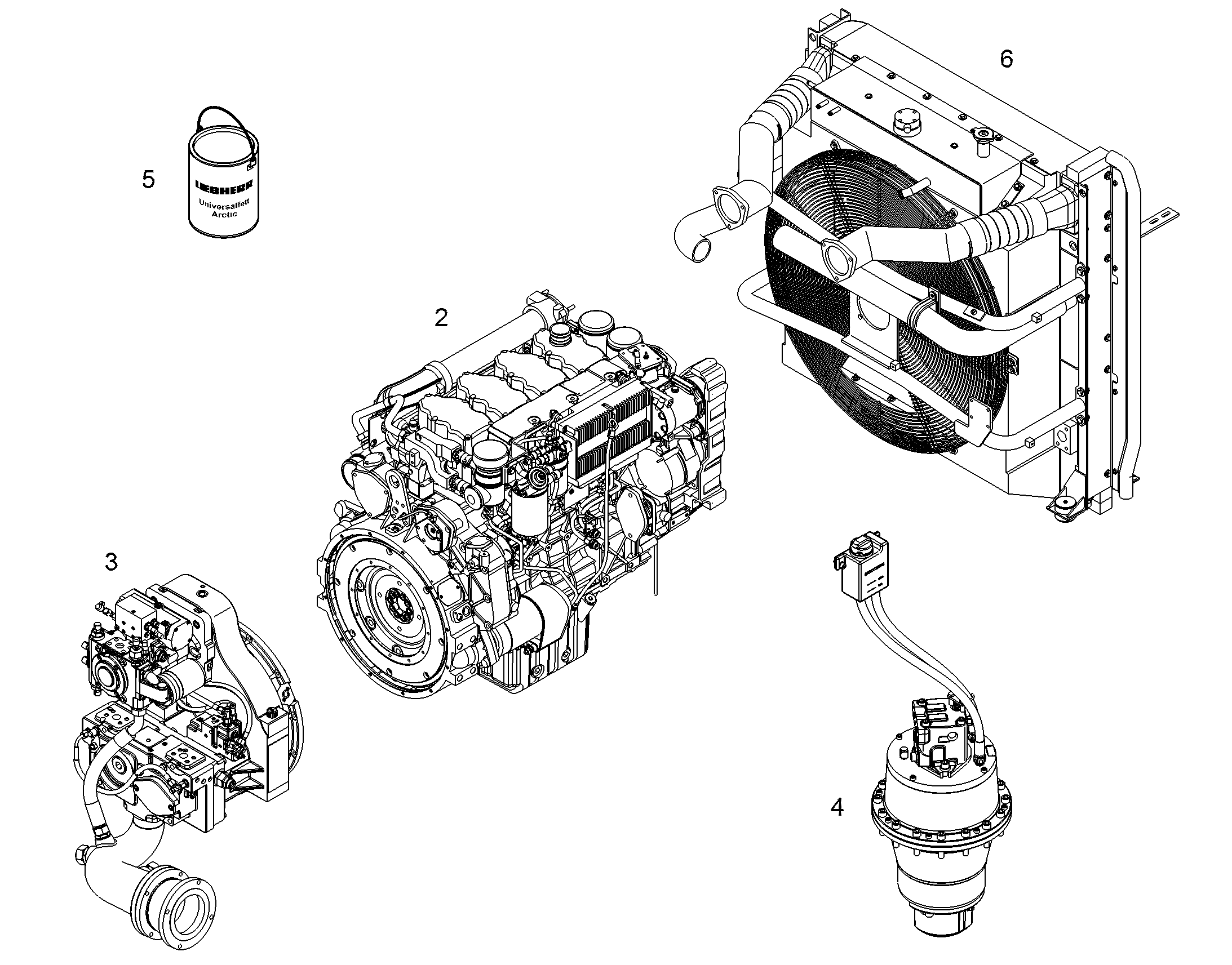 ОБЩИЕ МЕСТА СМАЗЫВАНИЯ 10376873 LIEBHERR