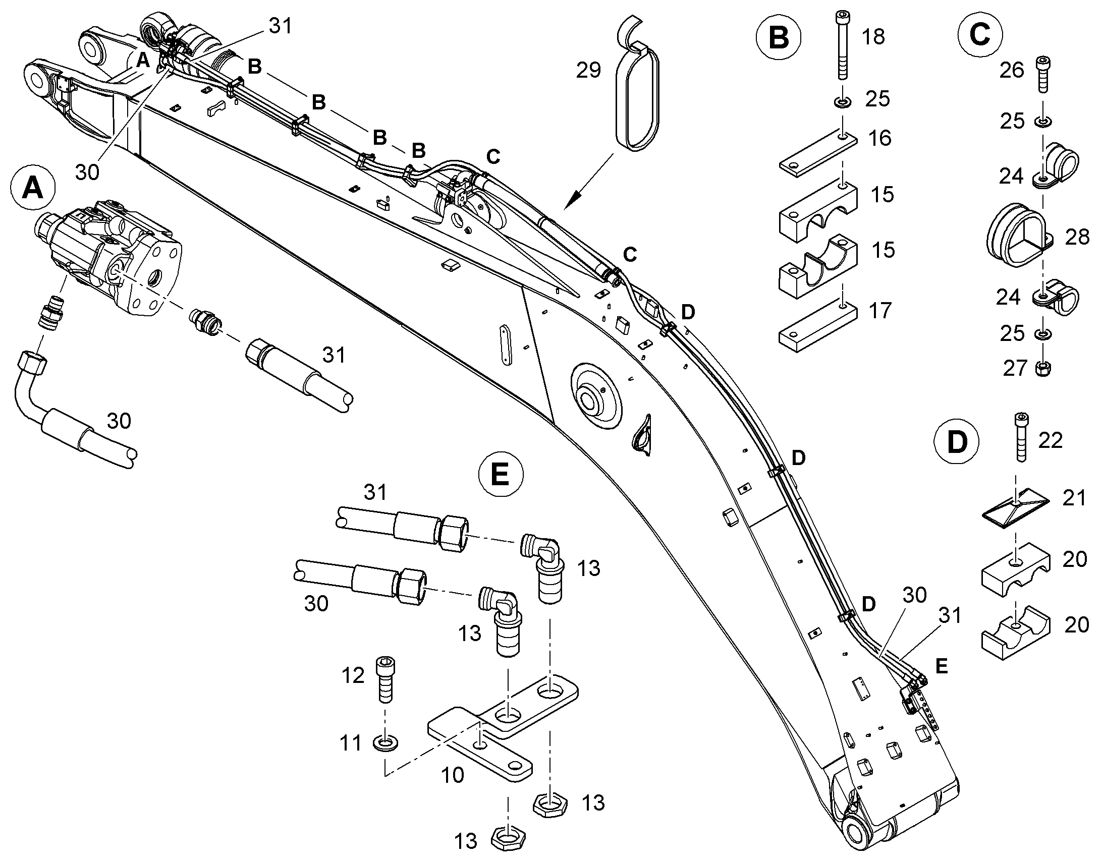 КЛЕММА ПОЛОВИННАЯ 30 21 PPH black 11734897 LIEBHERR