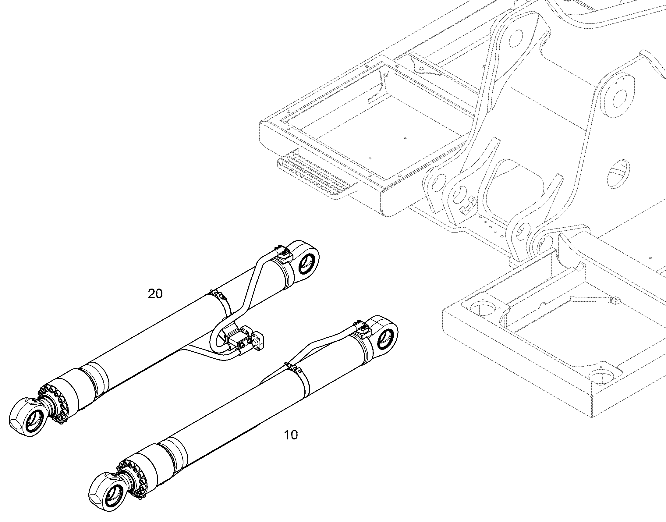 ПОДЪЕМНЫЙ ЦИЛИНДР СЛЕВА 11732007 LIEBHERR
