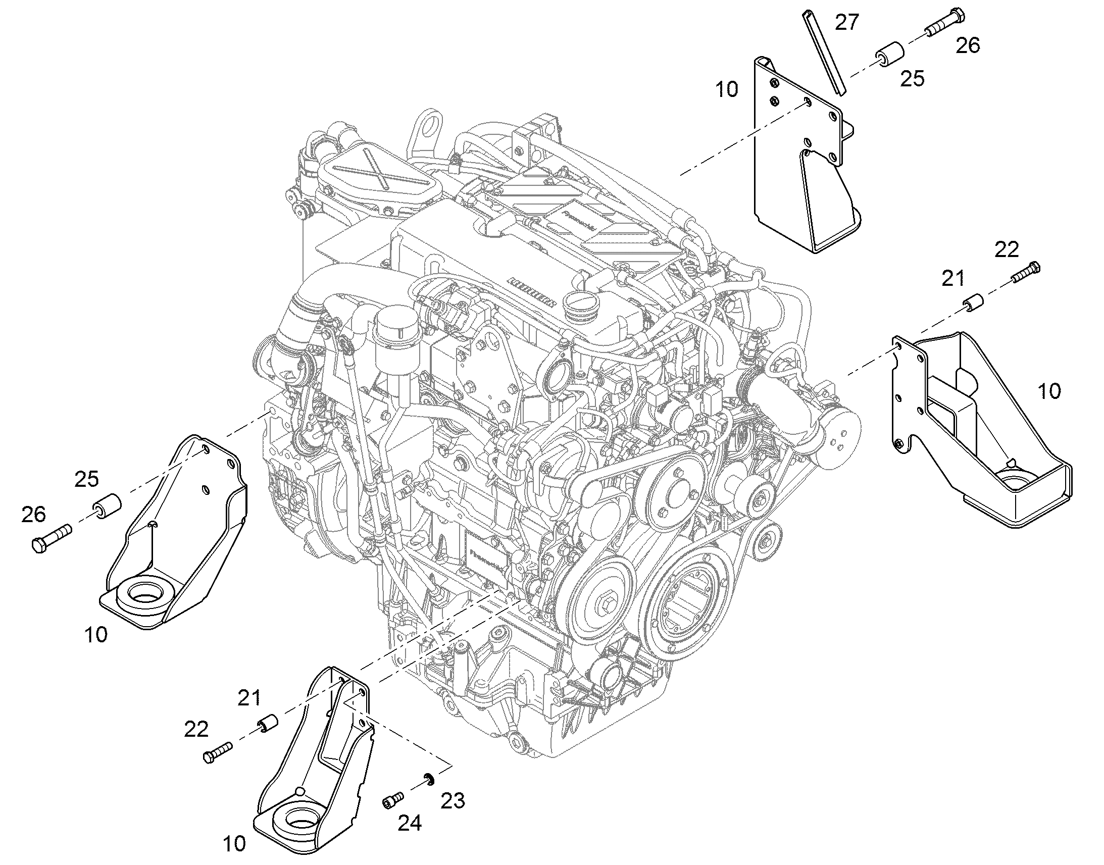 ОПОРЫ ДВИГАТЕЛЯ 11734030 LIEBHERR