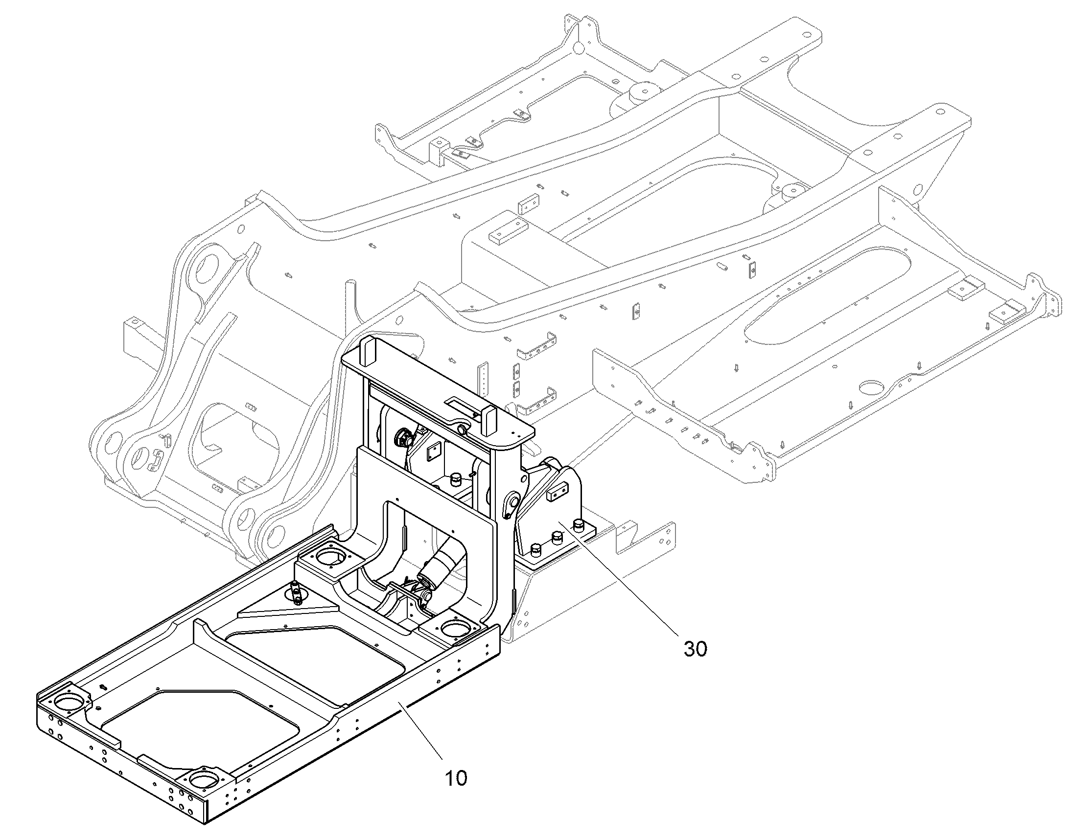 SUPPORT FRAME FRAMED CONSTRUC. 11732933 LIEBHERR