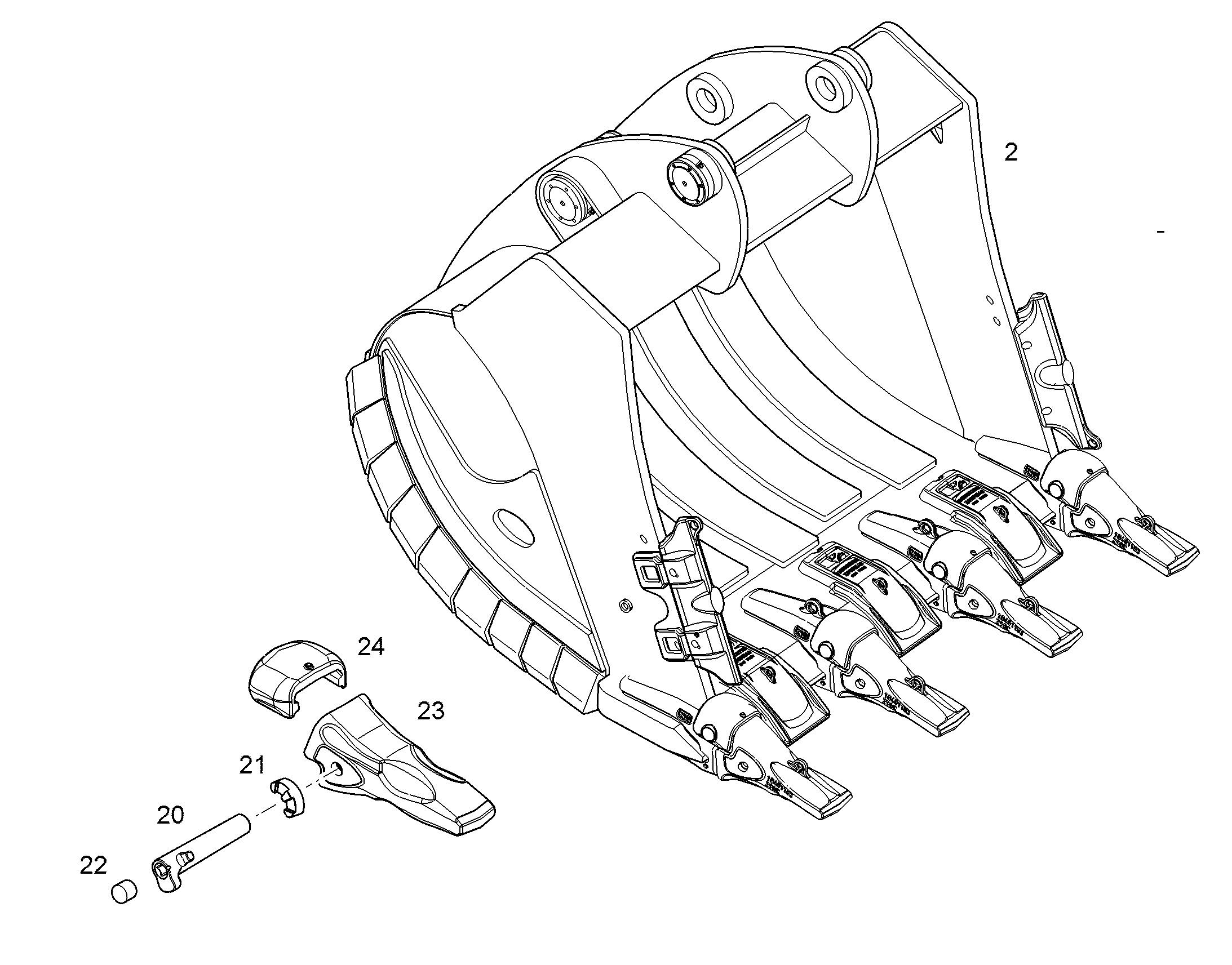 ЛОПАТА ОБРАТНАЯ HDV 11730300 LIEBHERR