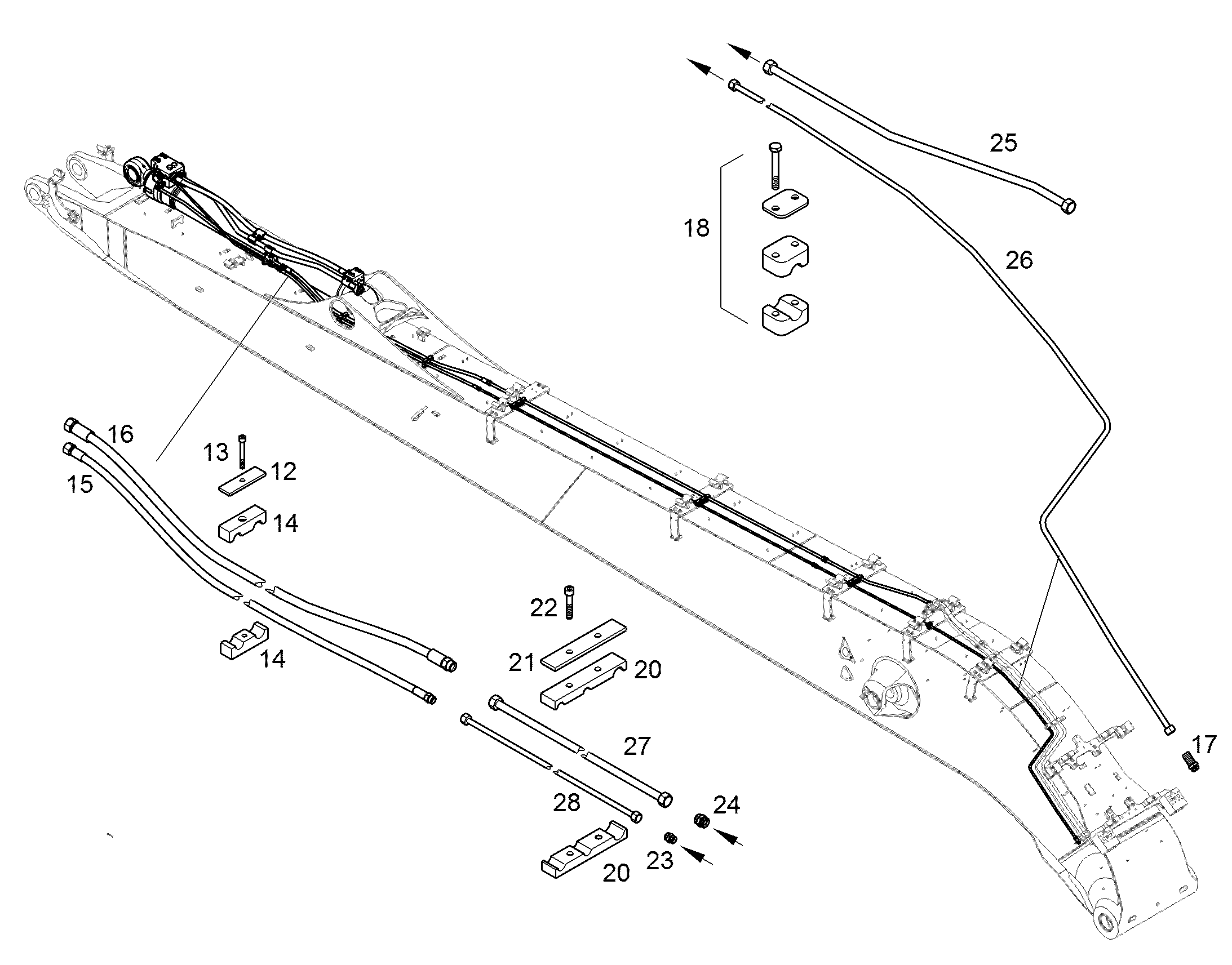 ШЛАНГ 20X2400 10005251 LIEBHERR