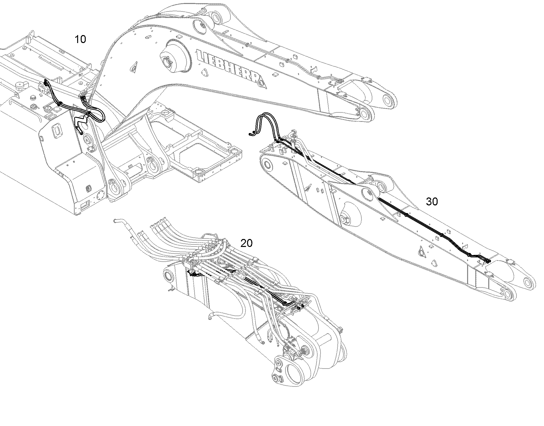 ПРОВОДКА ПРИВОД МЕХ. ПОВОРОТА 11731324 LIEBHERR