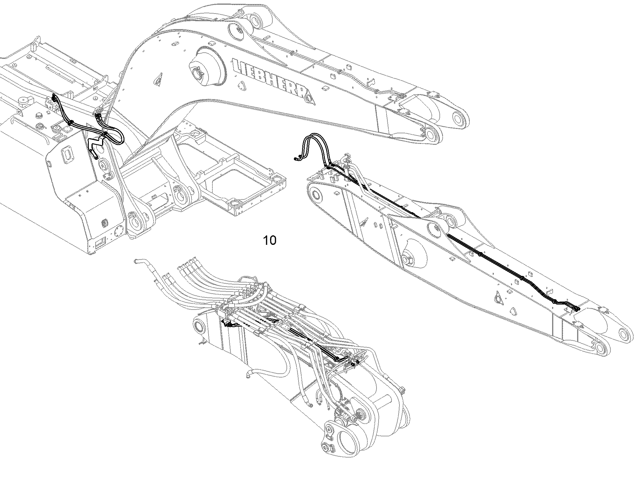 ПРОВОДКА ПРИВОД МЕХ. ПОВОРОТА 11731323 LIEBHERR