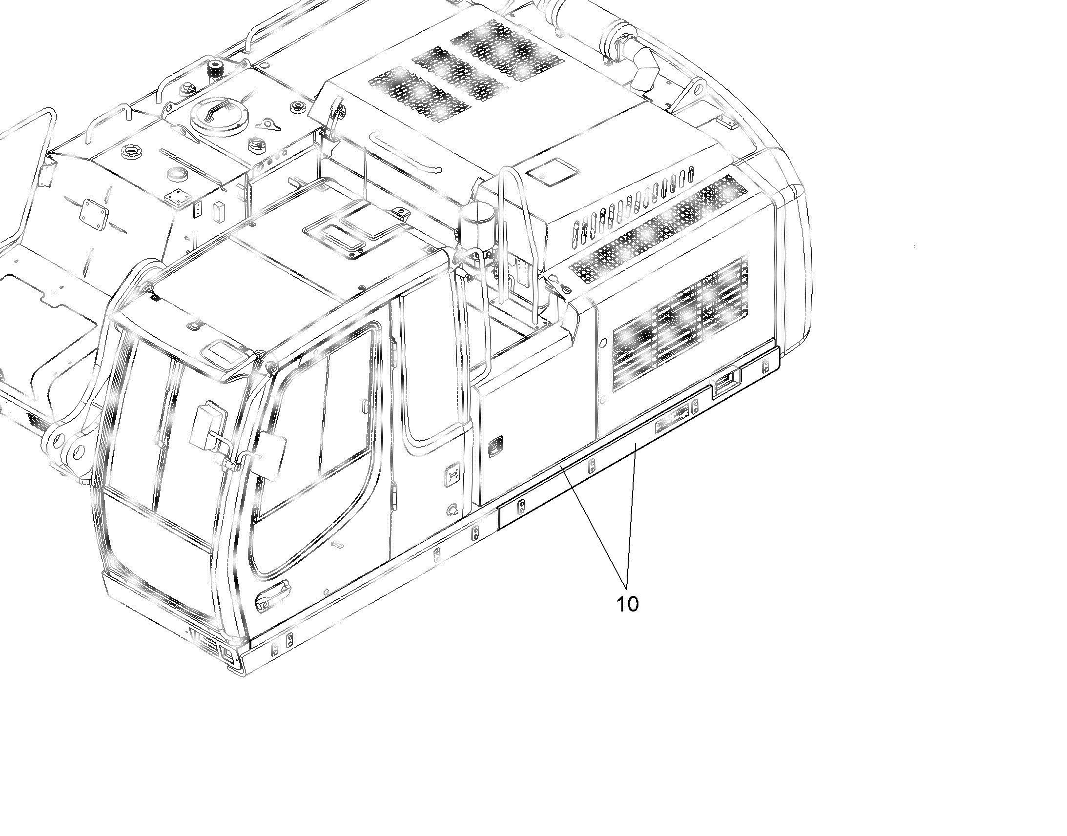 MODIF.PROTECT.UPPER CARRIAGE 10838536 LIEBHERR