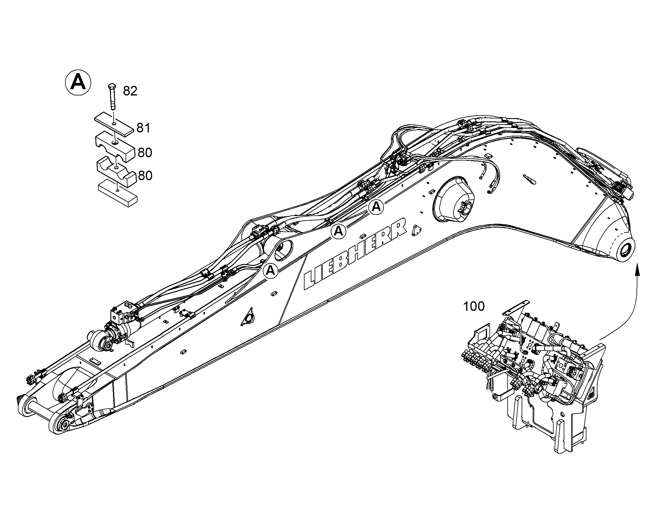 МОНТАЖНЫЕ ЧАСТИ ШАССИ 12403707 LIEBHERR