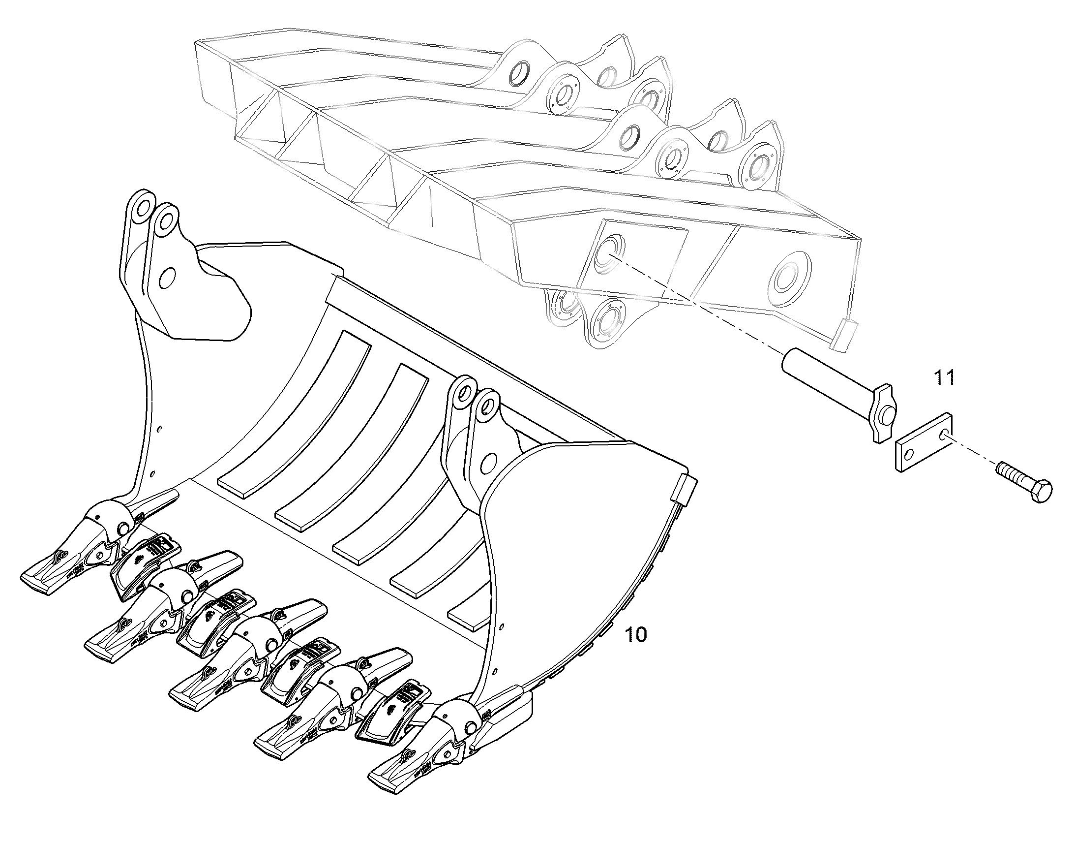 КРЫШКА КОВША 2350MM 3,5M3 11813932 LIEBHERR