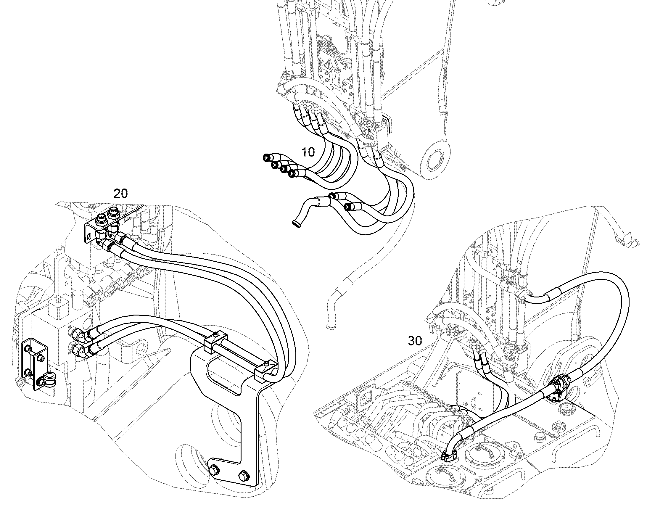 ШЛАНГИ ПОВ. ПЛАТФ.-МОНОБЛОКА 11463454 LIEBHERR