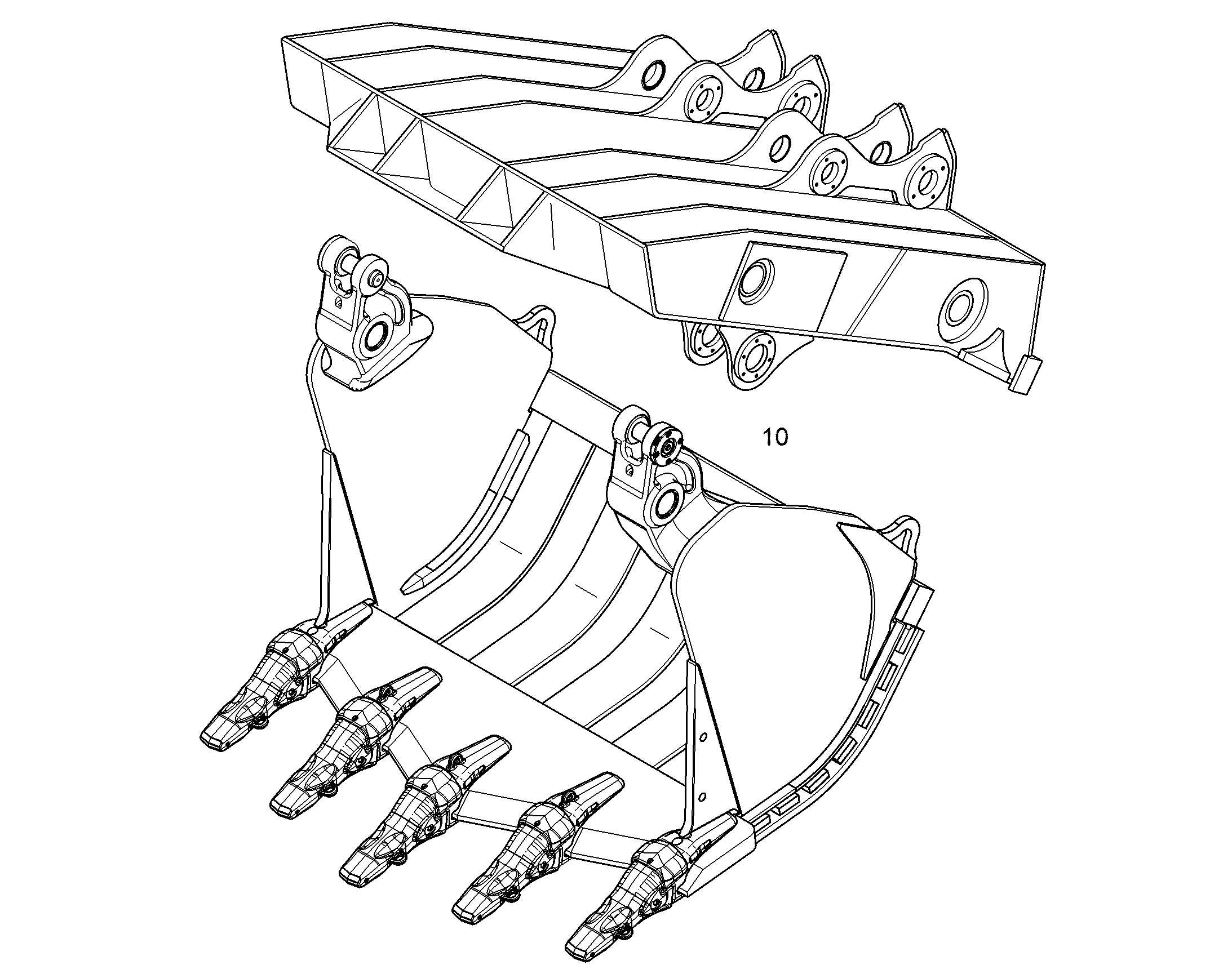 КОВШ ОТКИДНОЙ 1650MM 2,0M3 11441901 LIEBHERR