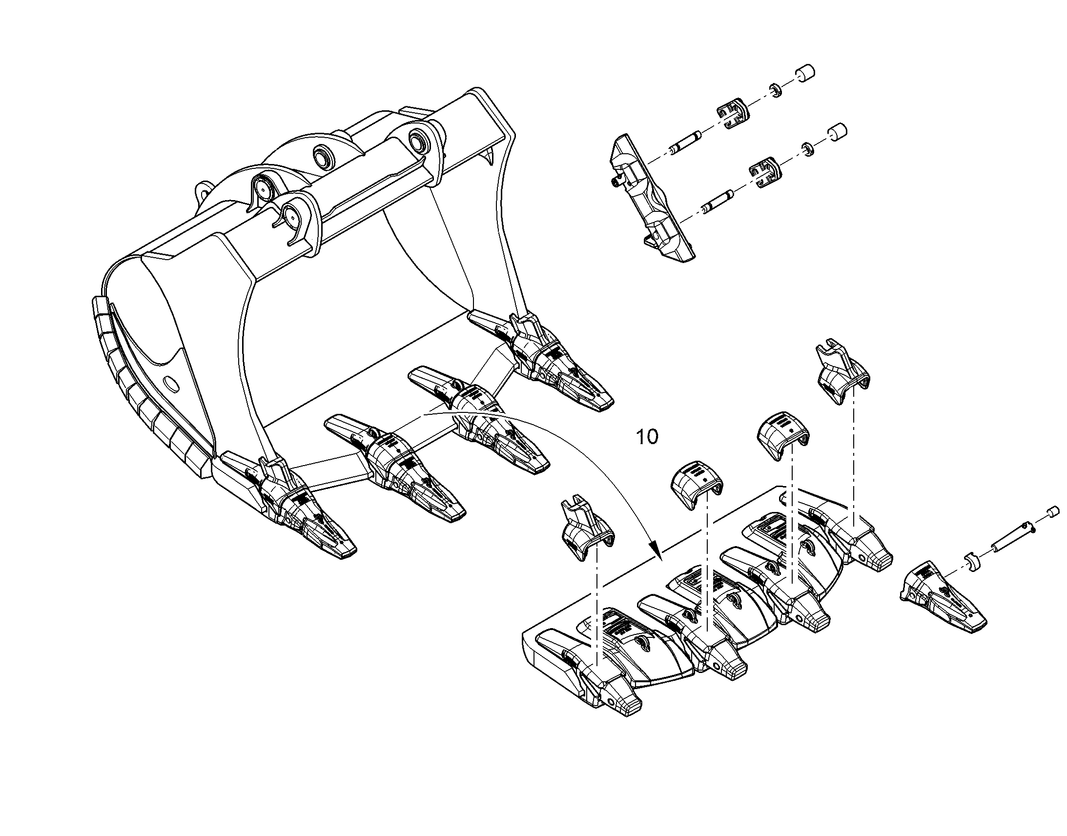 ЛОПАТА ОБРАТНАЯ HDV 11386220 LIEBHERR