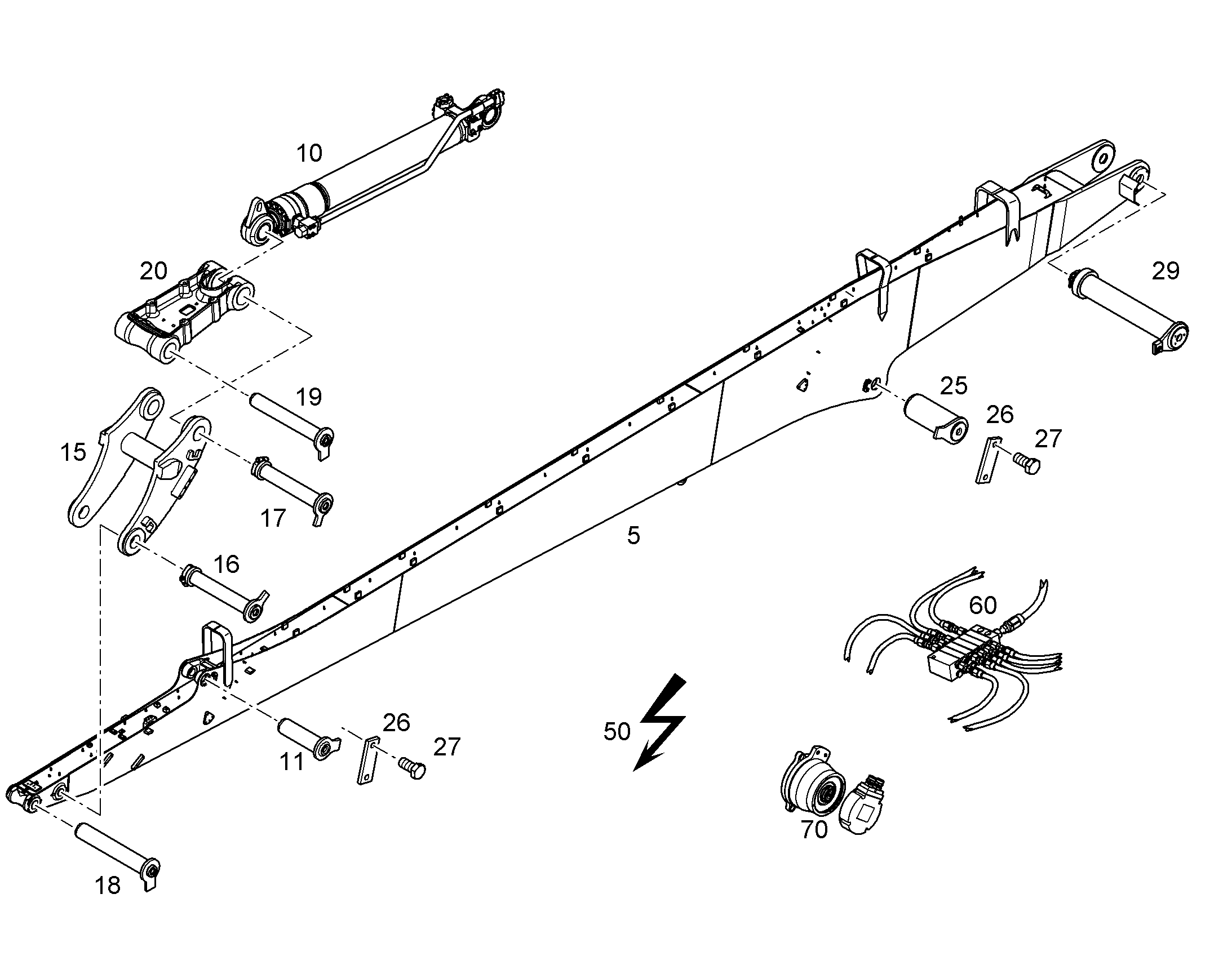 СТЕРЖЕНЬ ДЛЯ СНОСА 15,50M 11731245 LIEBHERR