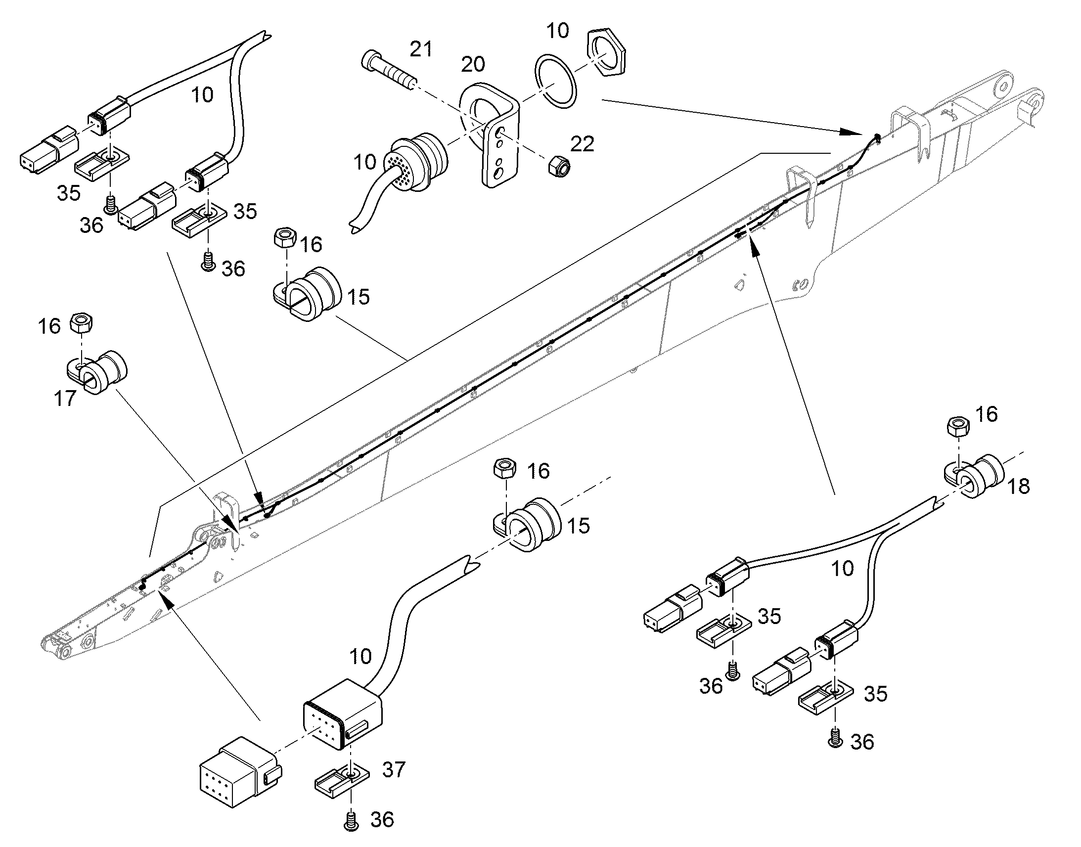 КОМПЛЕКТ КАБЕЛЕЙ X116-4/X262/E1 11731266 LIEBHERR