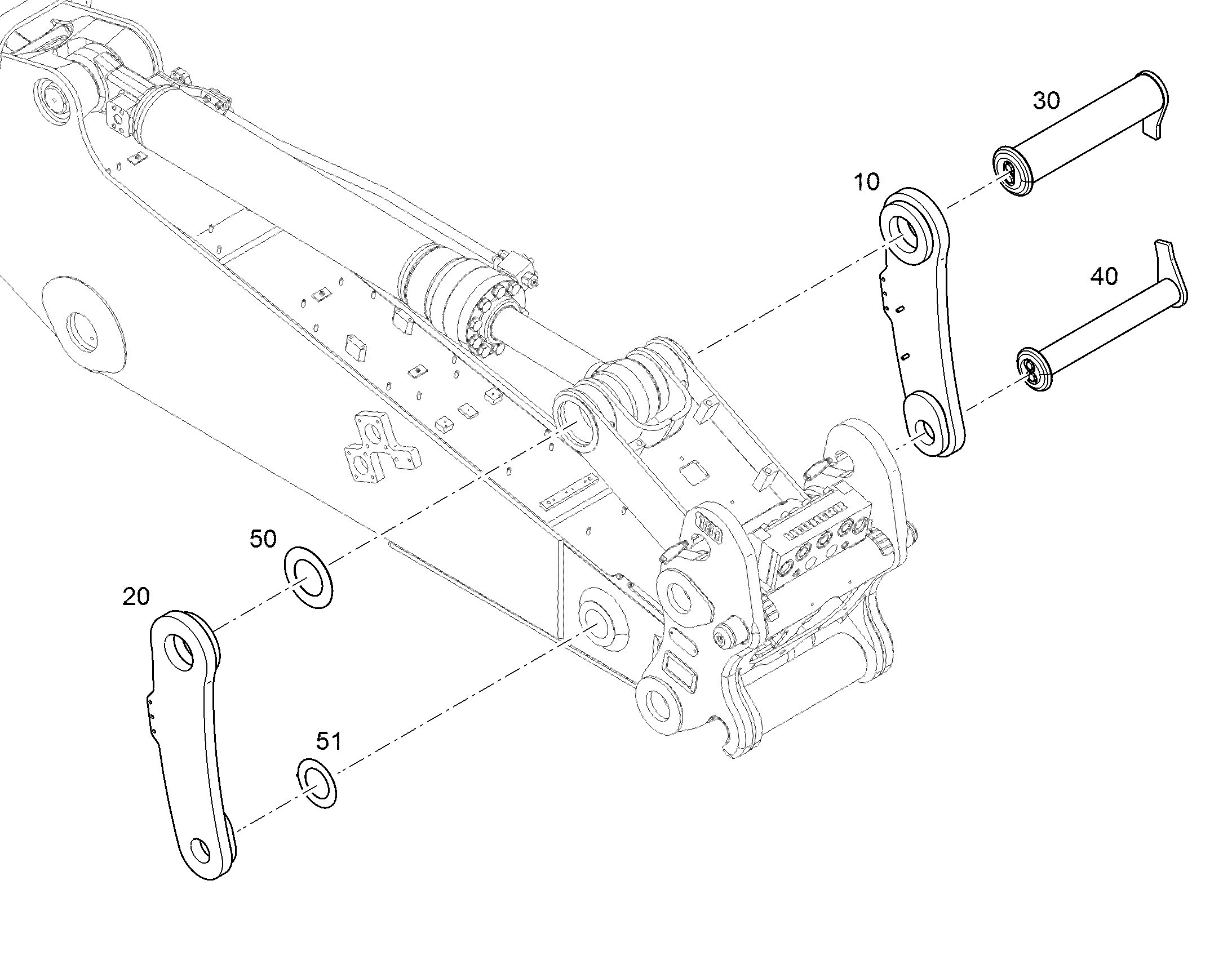 ПОВОРОТНЫЙ РЫЧАГ СПРАВА 10862507 LIEBHERR
